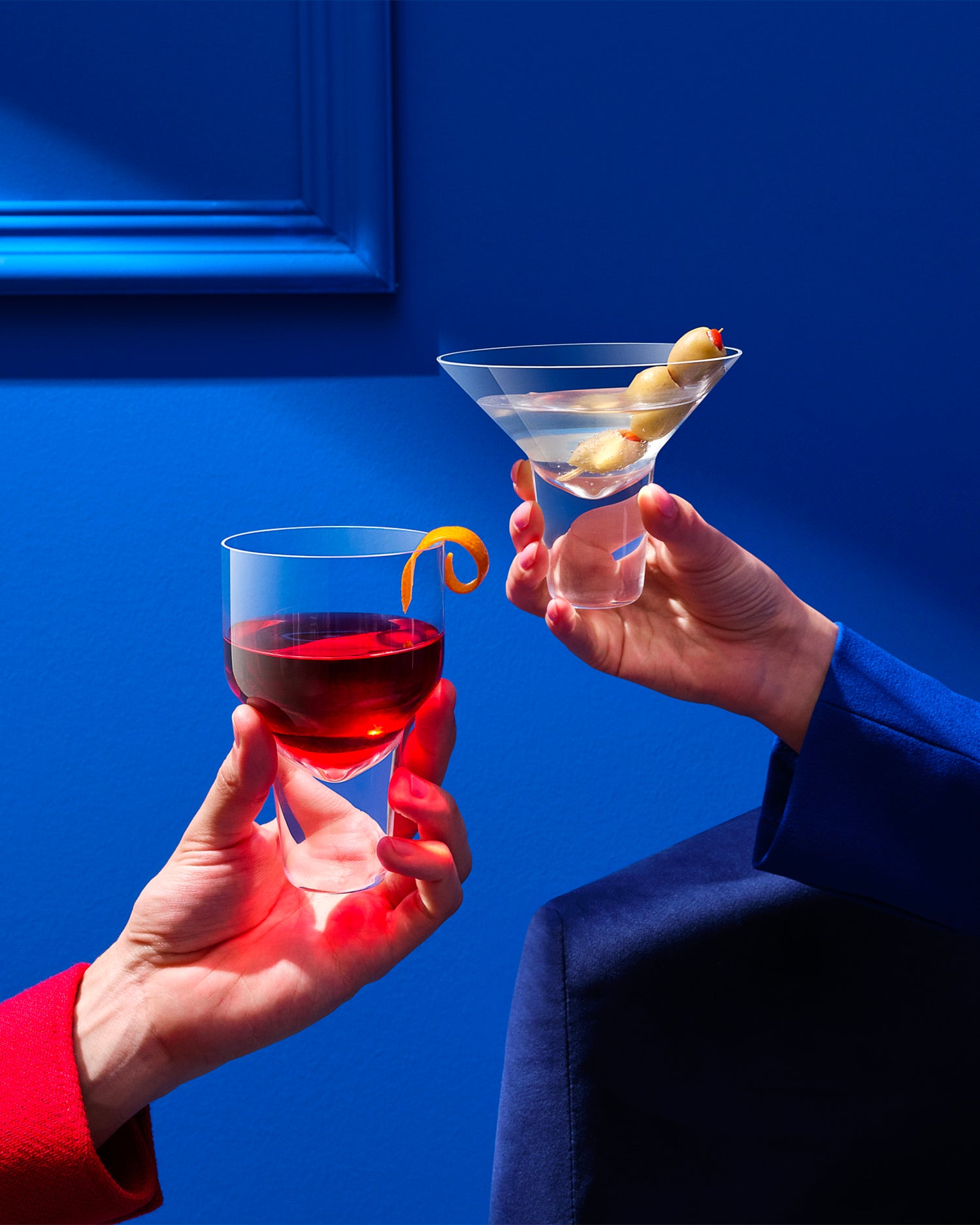 Set 2 bicchieri da Martini in cristallo Gravity
