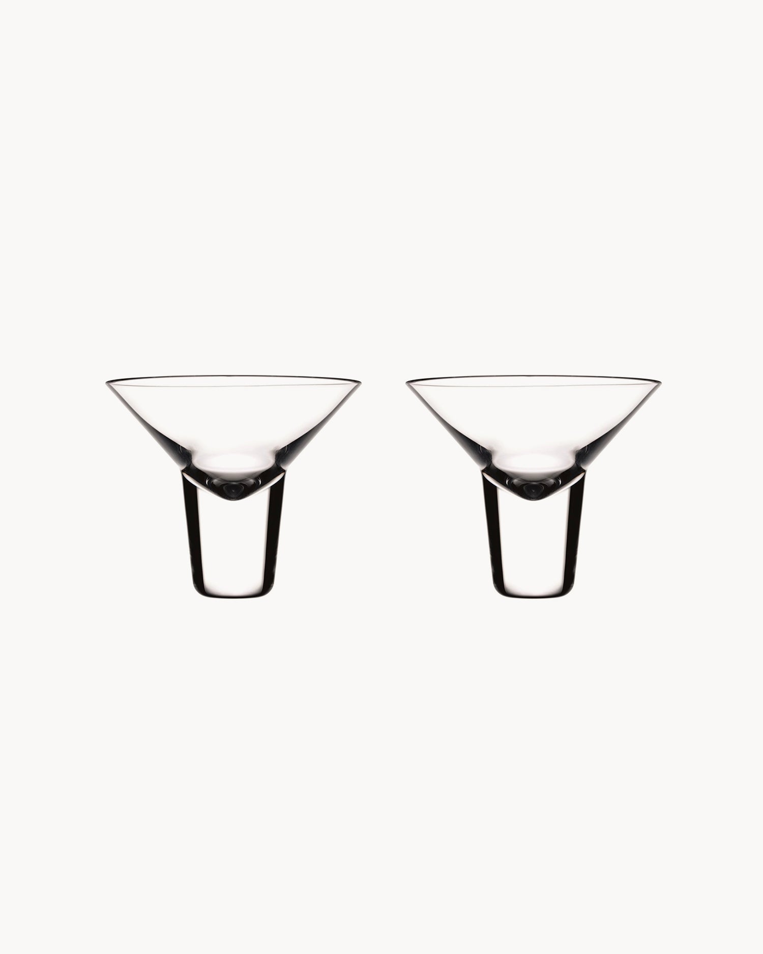 Set 2 bicchieri da Martini in cristallo Gravity