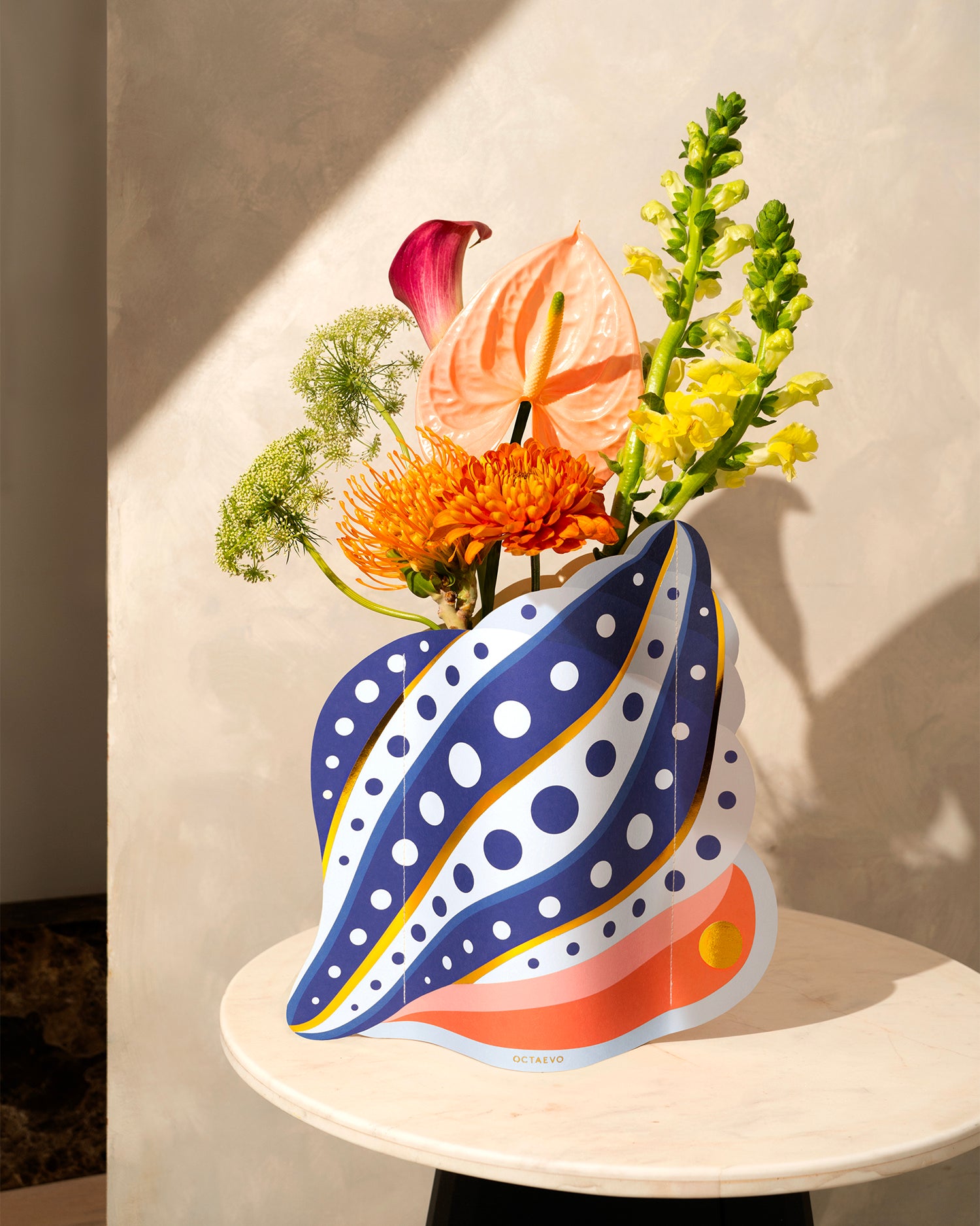 Vaso decorativo di carta Shell