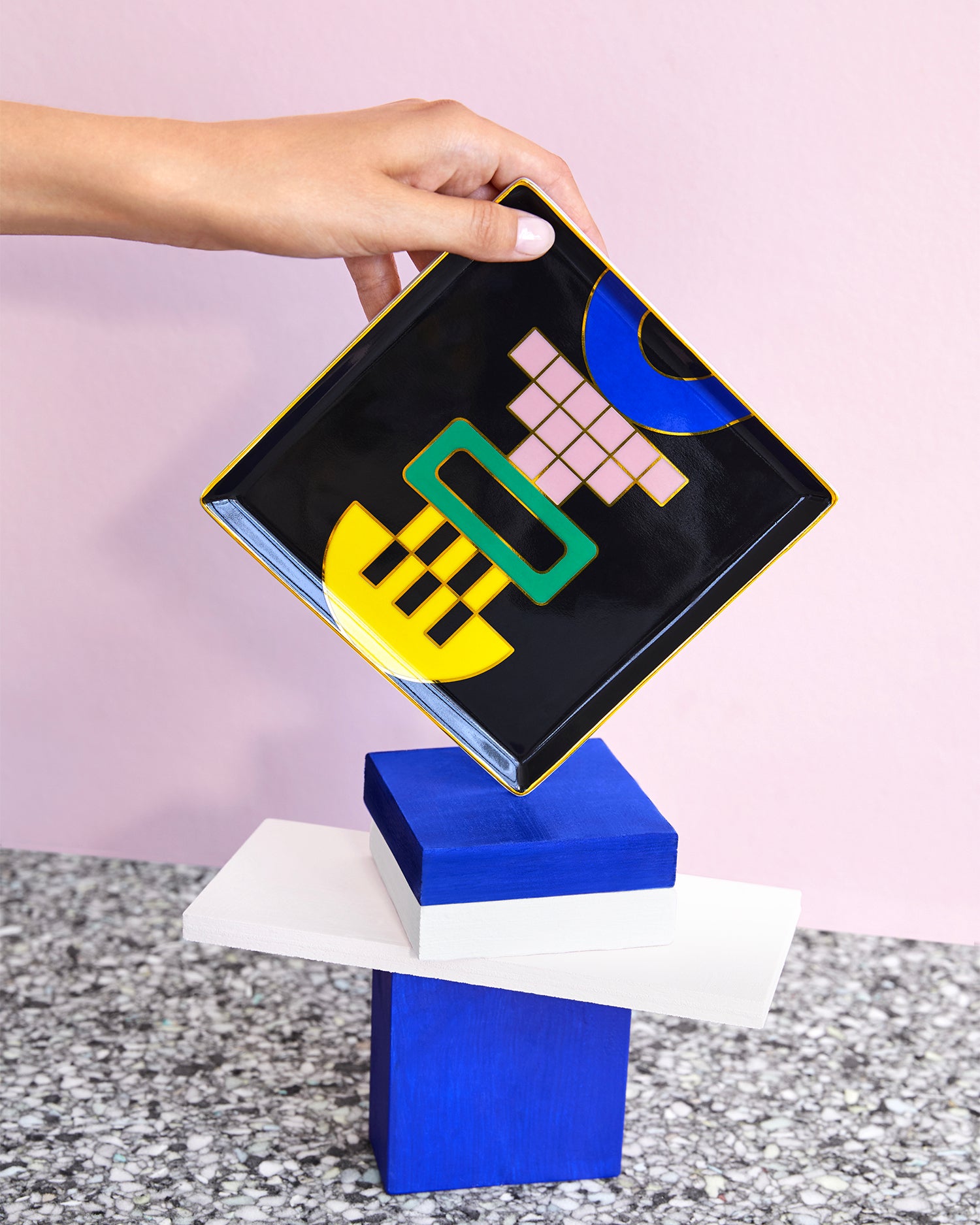 Vassoio decorativo in ceramica Templo