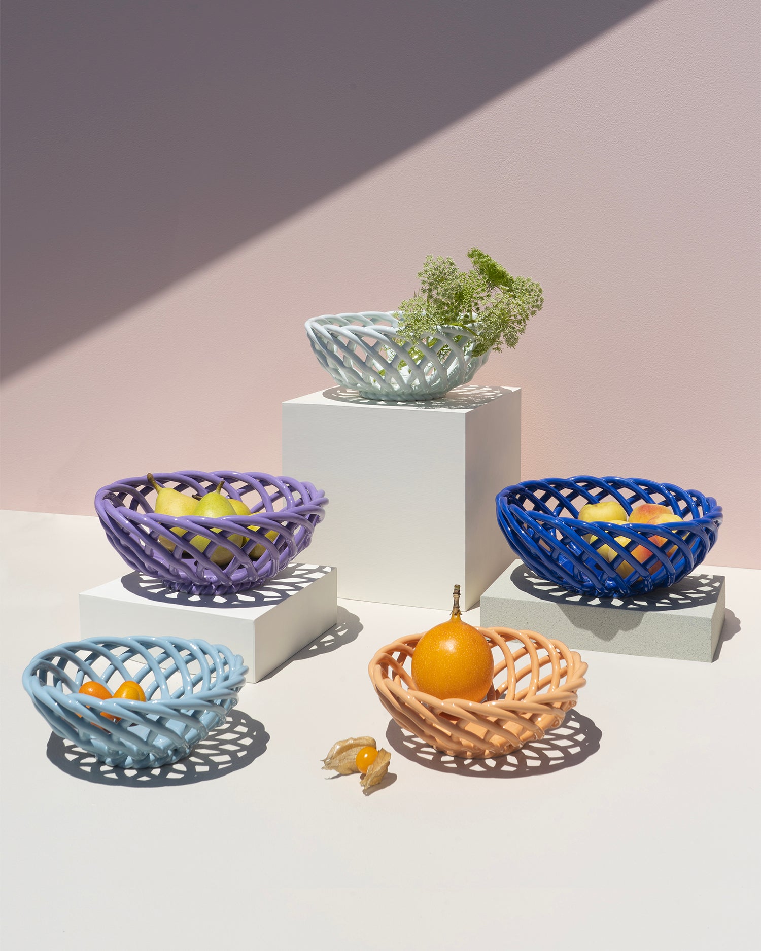 Bowl intrecciata a mano in ceramica Sicilia