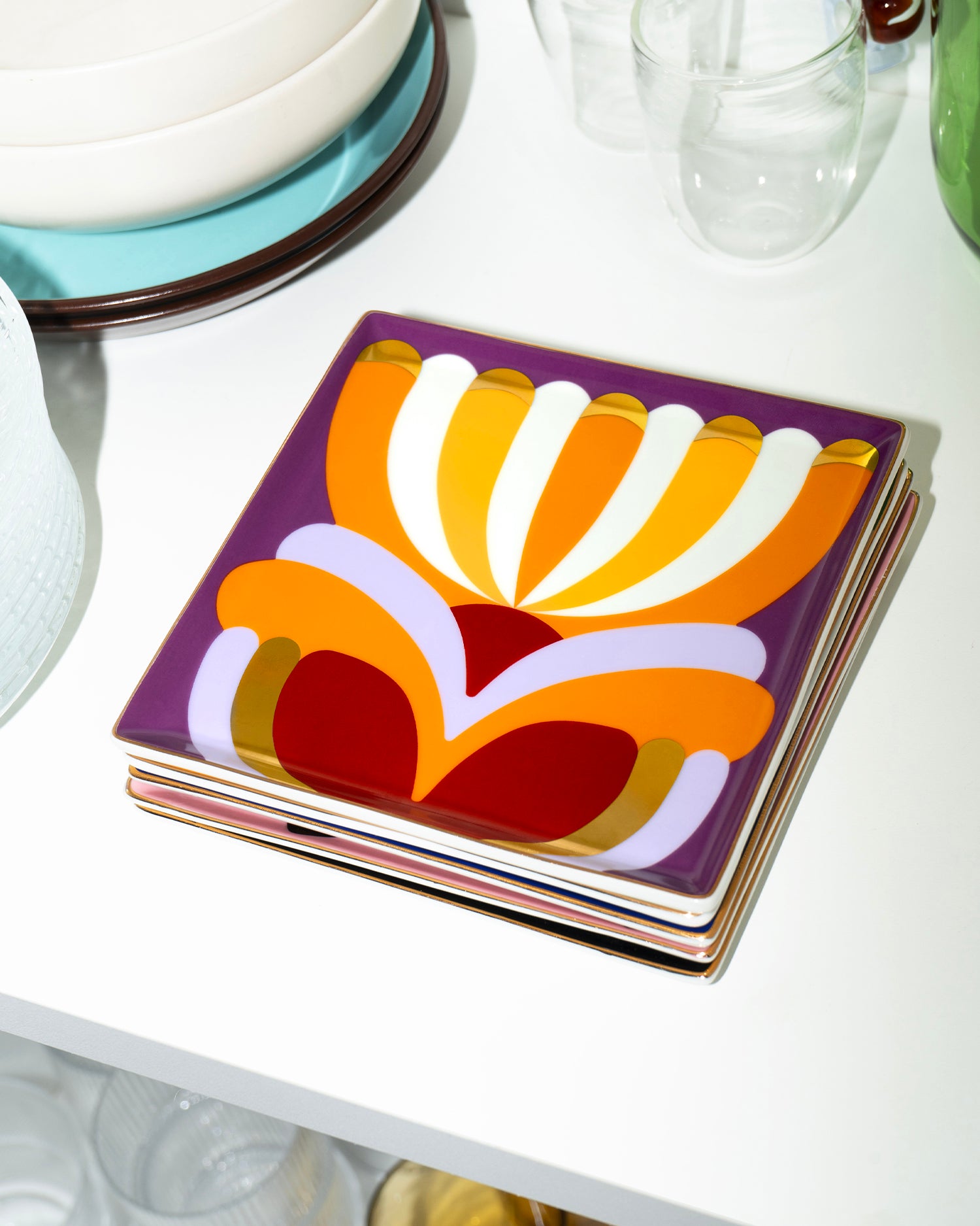 Vassoio decorativo in ceramica Elysia