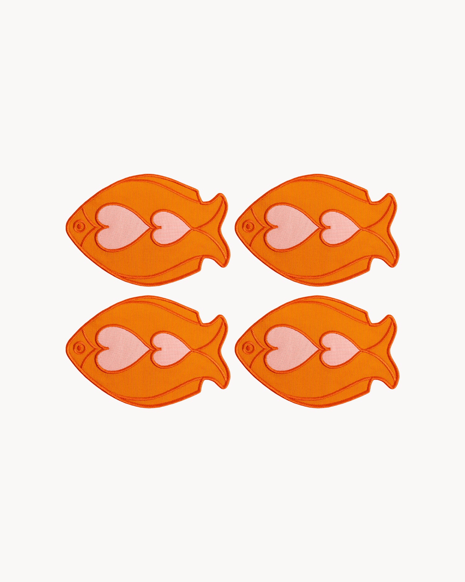 Set 4 sottobicchieri realizzati a mano Fish Splash