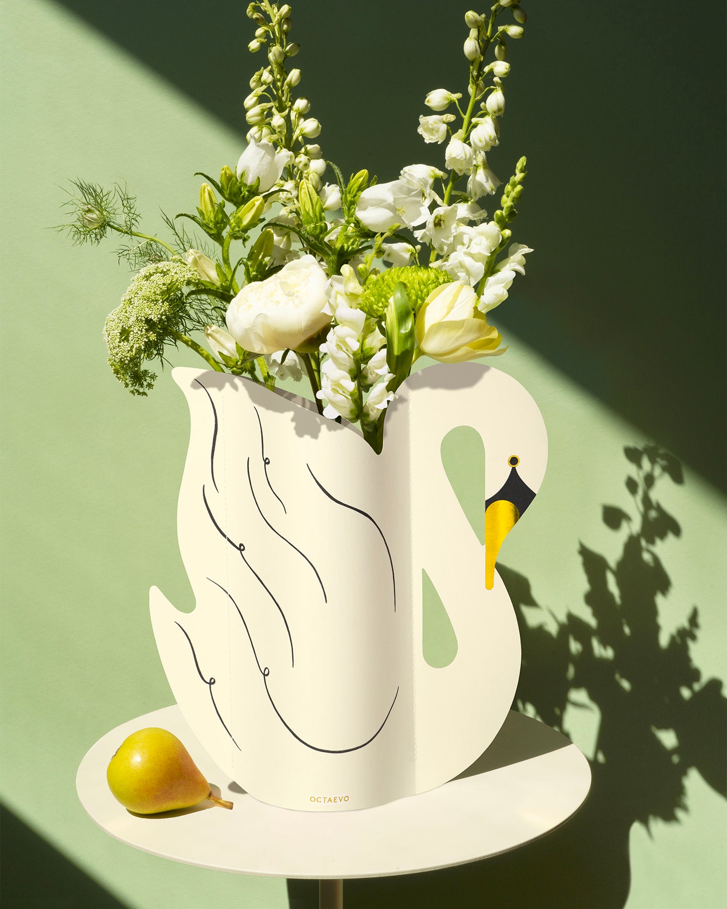 Vaso decorativo di carta Swan