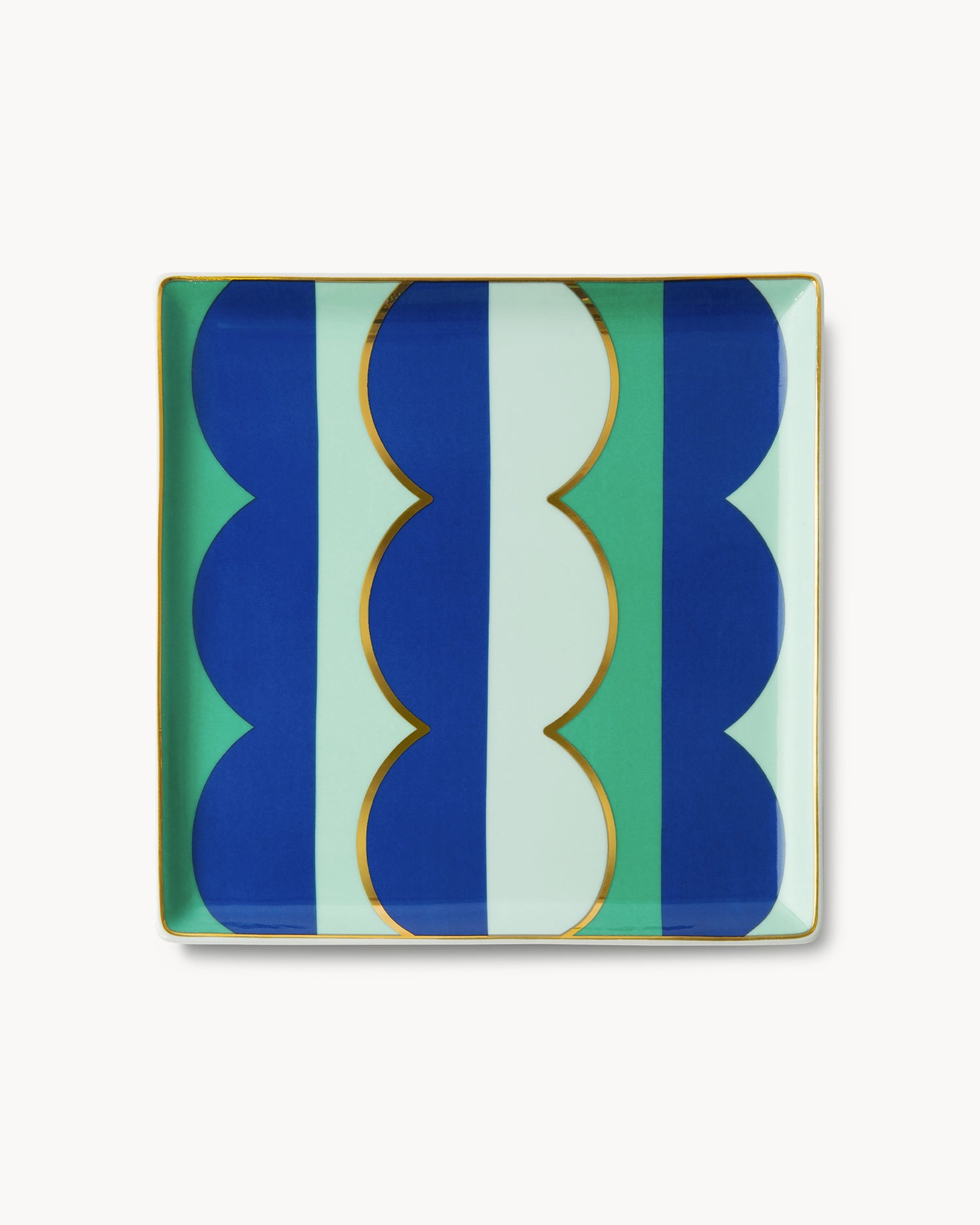 Vassoio decorativo in ceramica Riviera Wave