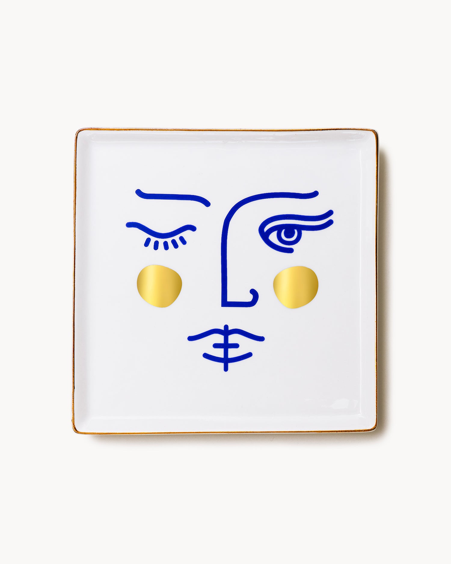 Vassoio decorativo in ceramica Janus Goddess