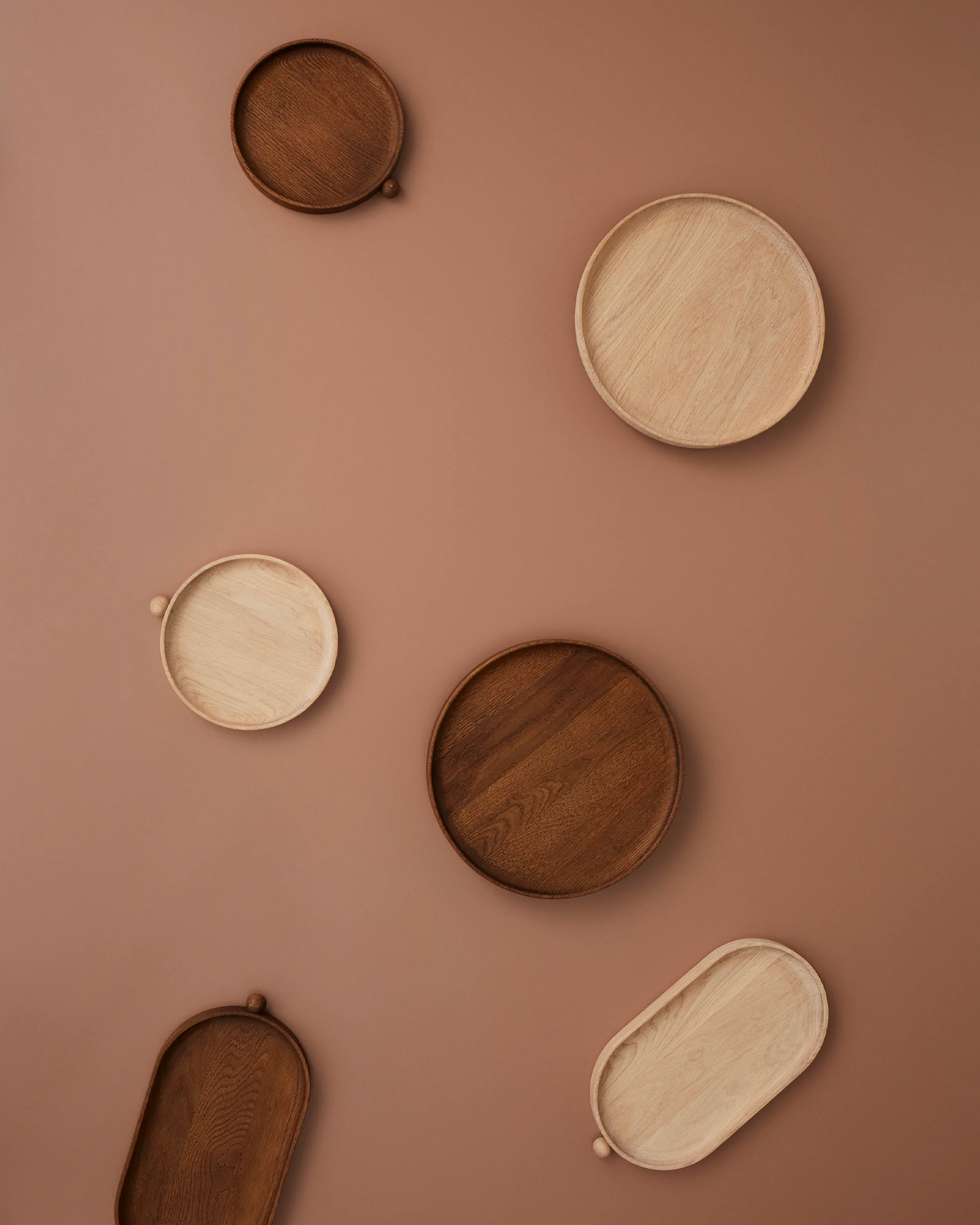 Vassoio decorativo in legno di rovere Inka