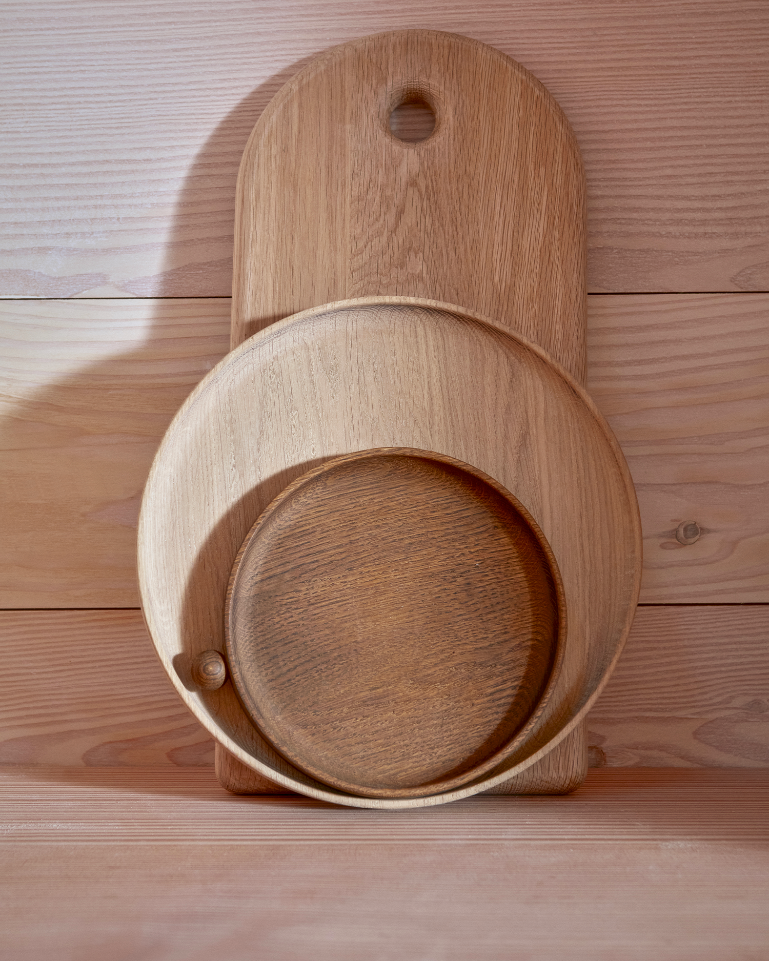 Vassoio decorativo in legno di rovere Inka, piccolo
