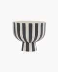 Bowl decorativa in ceramica fatta a mano con strisce nere Toppu