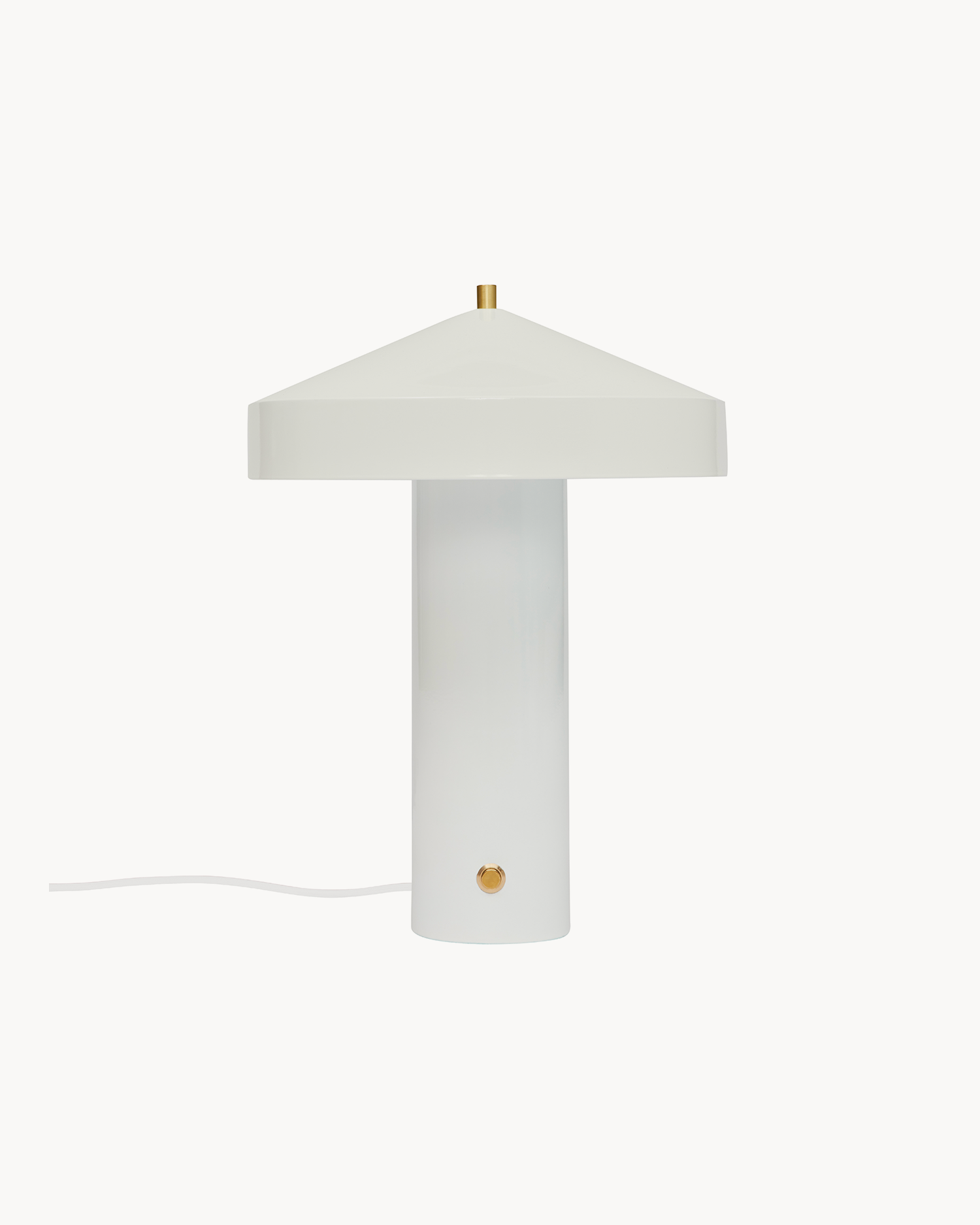 Lampada da tavolo Hatto, bianca