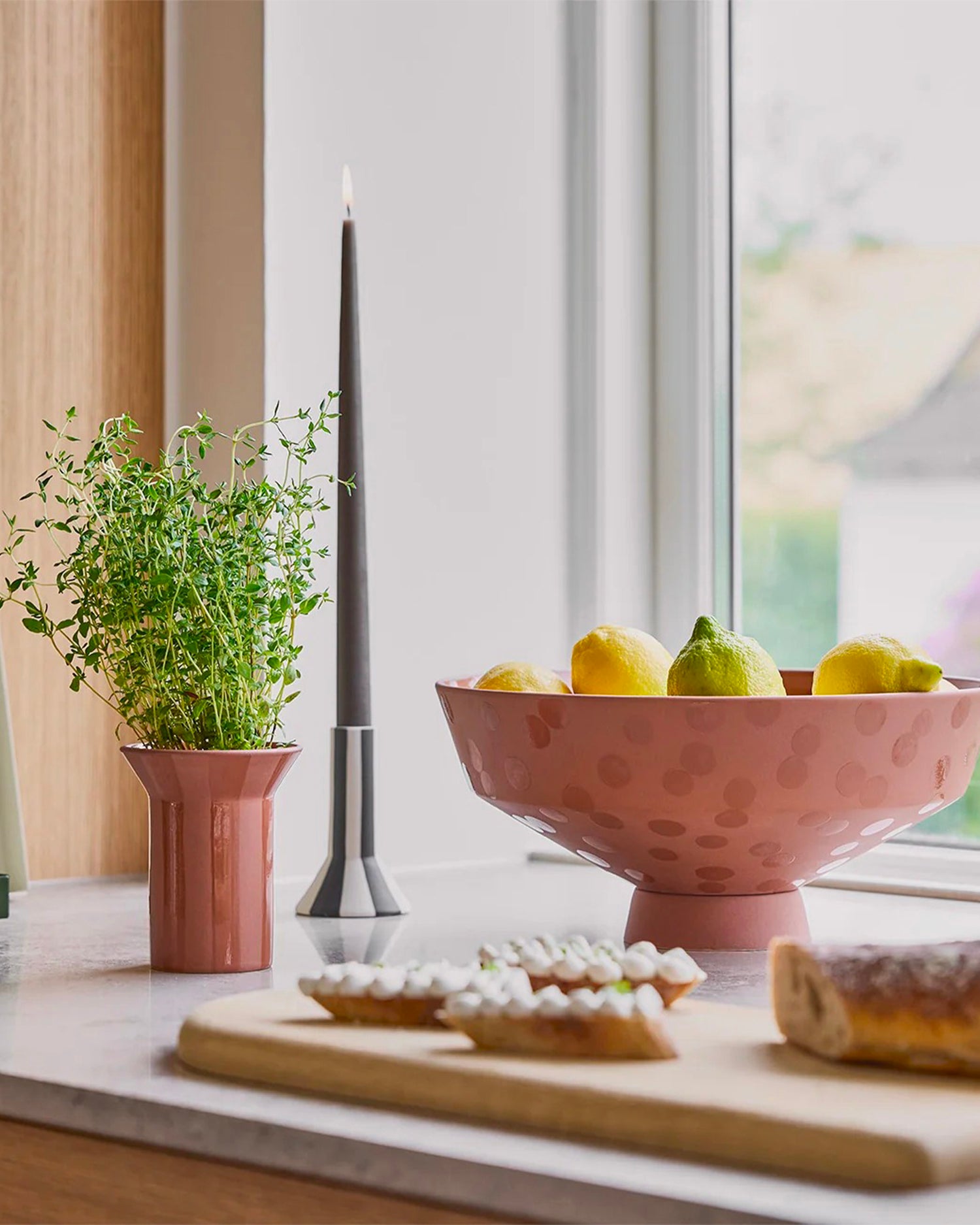 Portacandele in ceramica Toppu