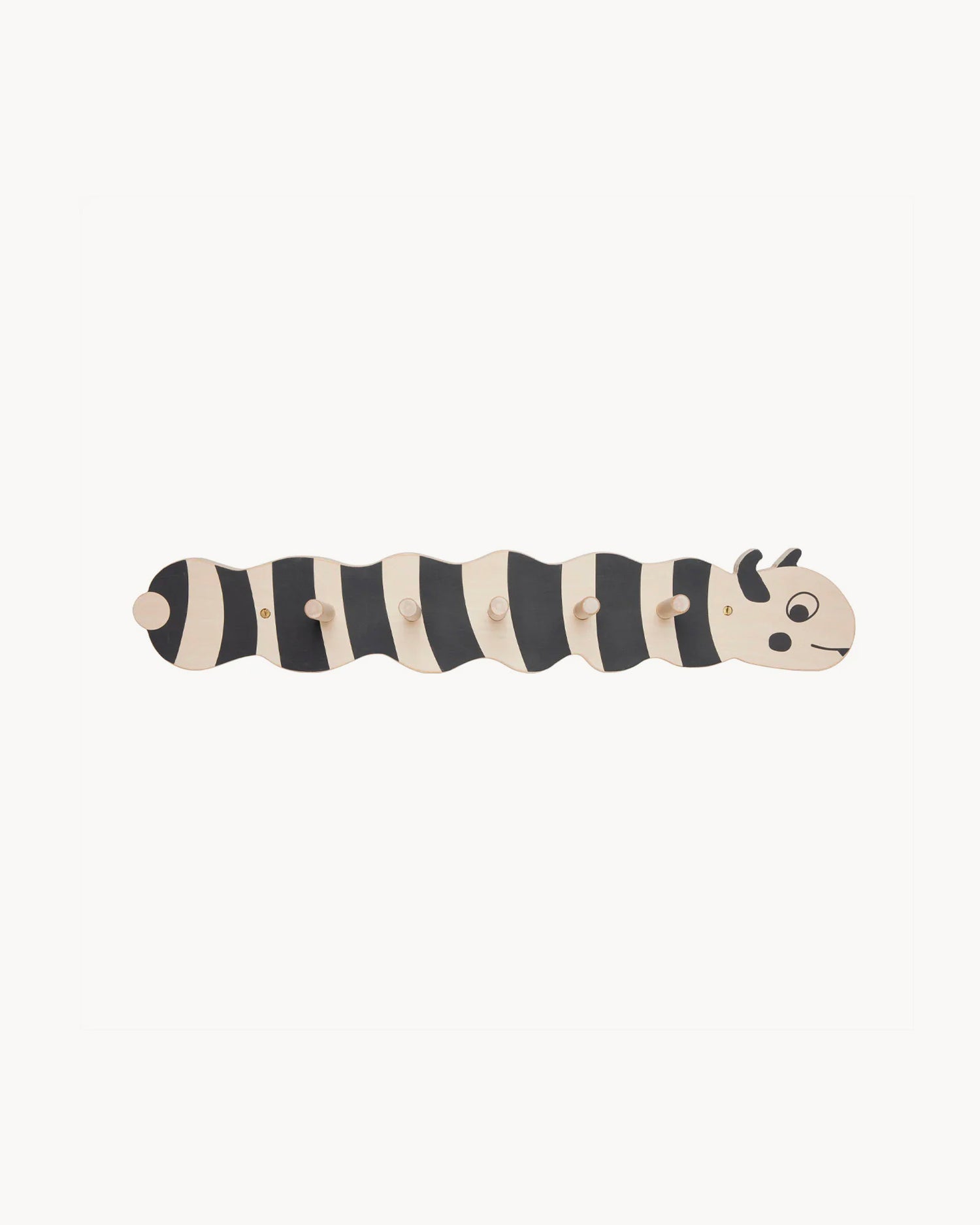 Appendiabiti per bambini in legno Bruco