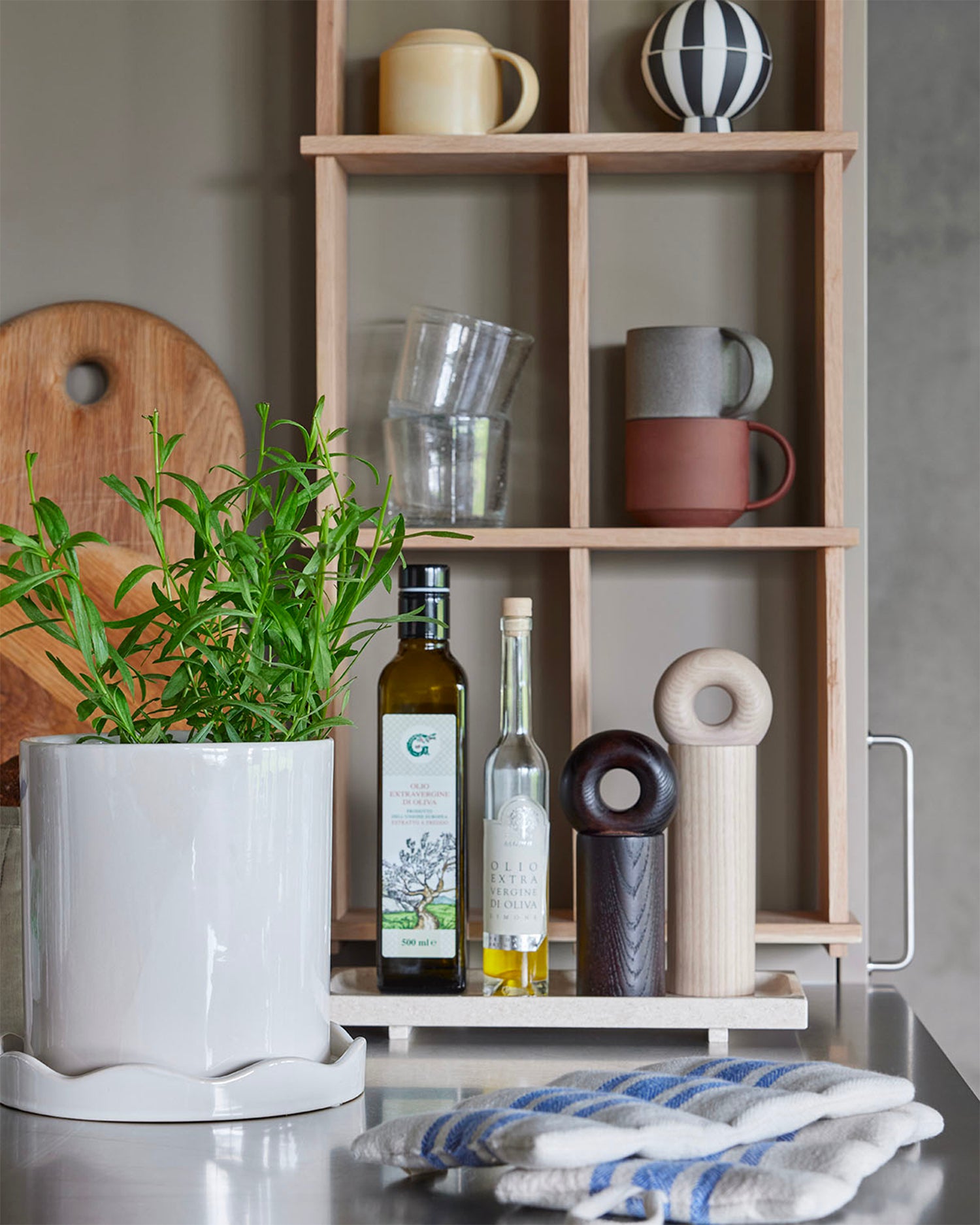 Portavaso in grès Nami