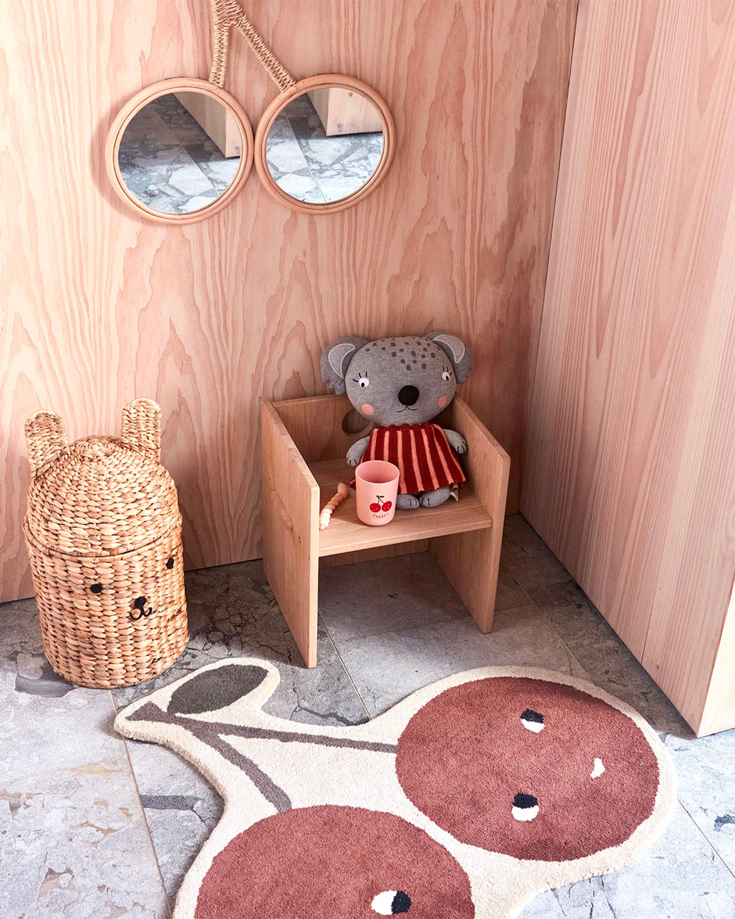 Sedia per bambini in legno di rovere Arca