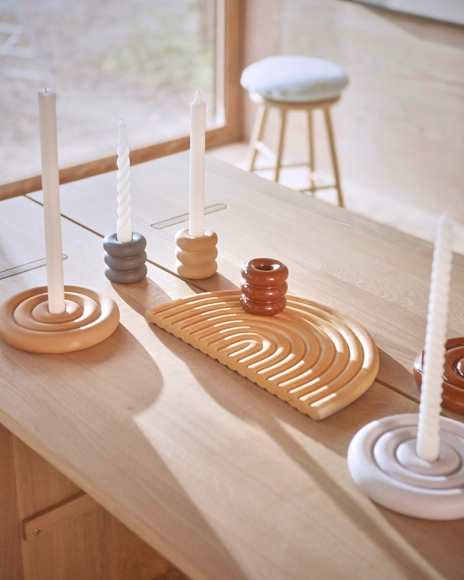 Portacandele in ceramica Savi