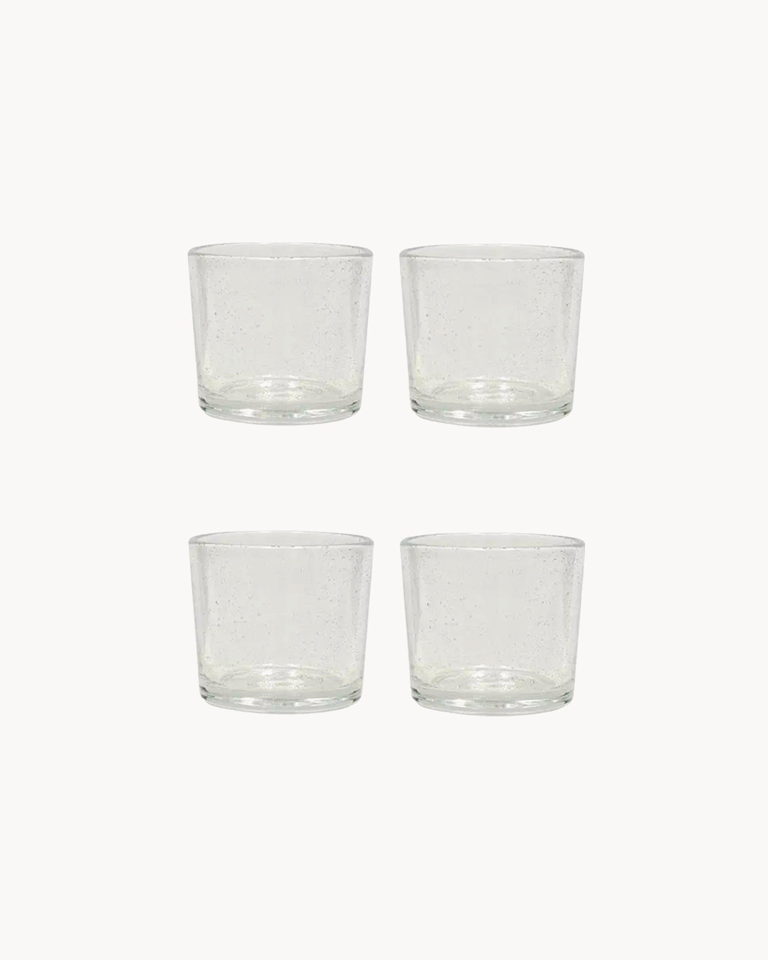 Set 4 bicchieri in vetro realizzati a mano Kuki