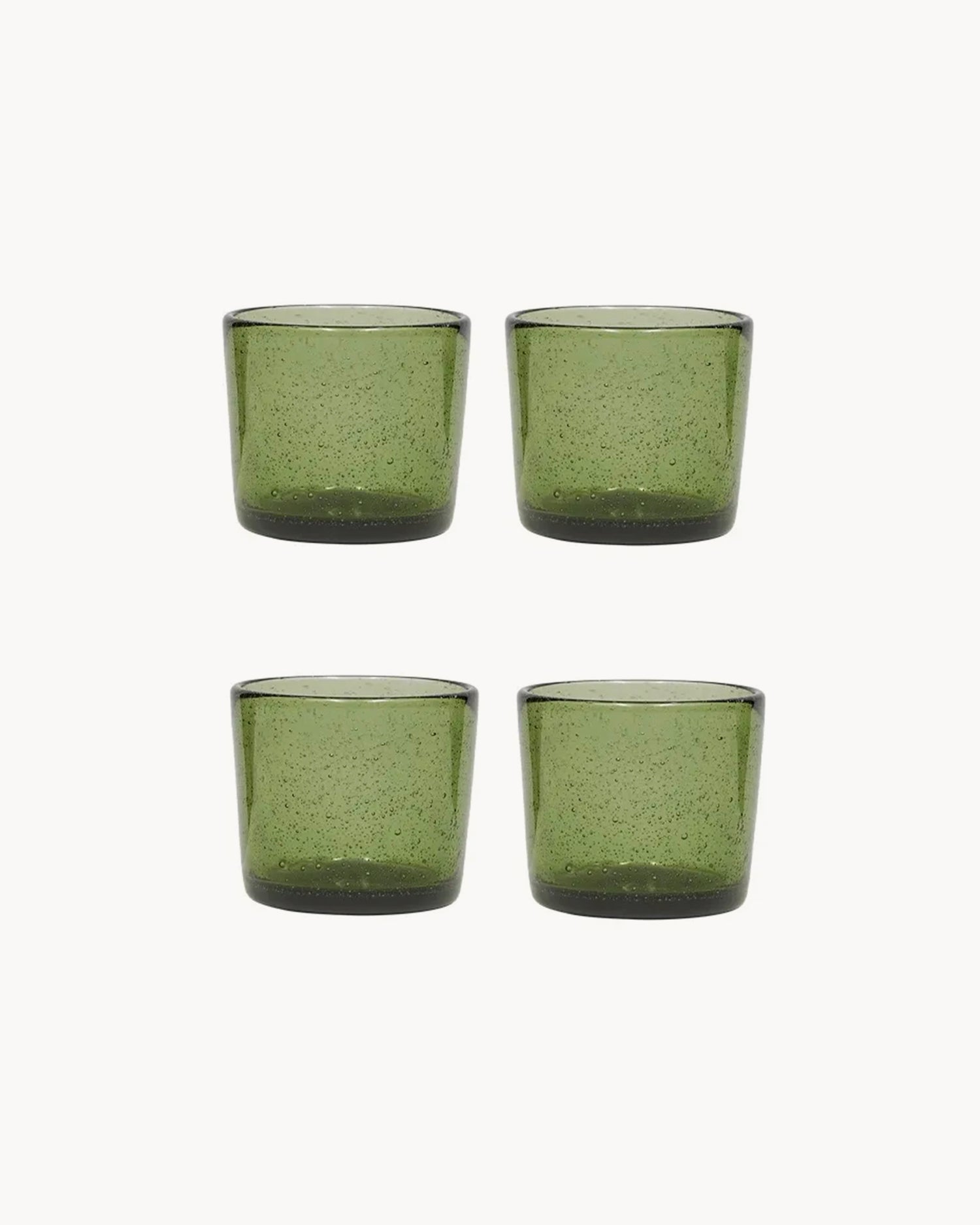 Set 4 bicchieri in vetro realizzati a mano Kuki