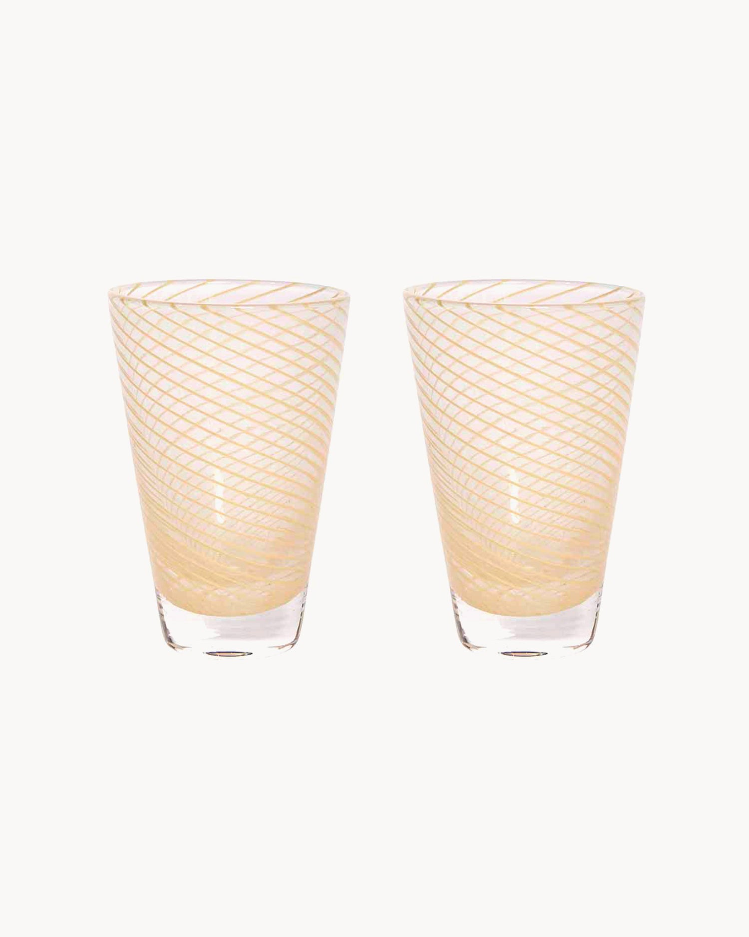 Set 2 bicchieri in vetro realizzati a mano Yuka