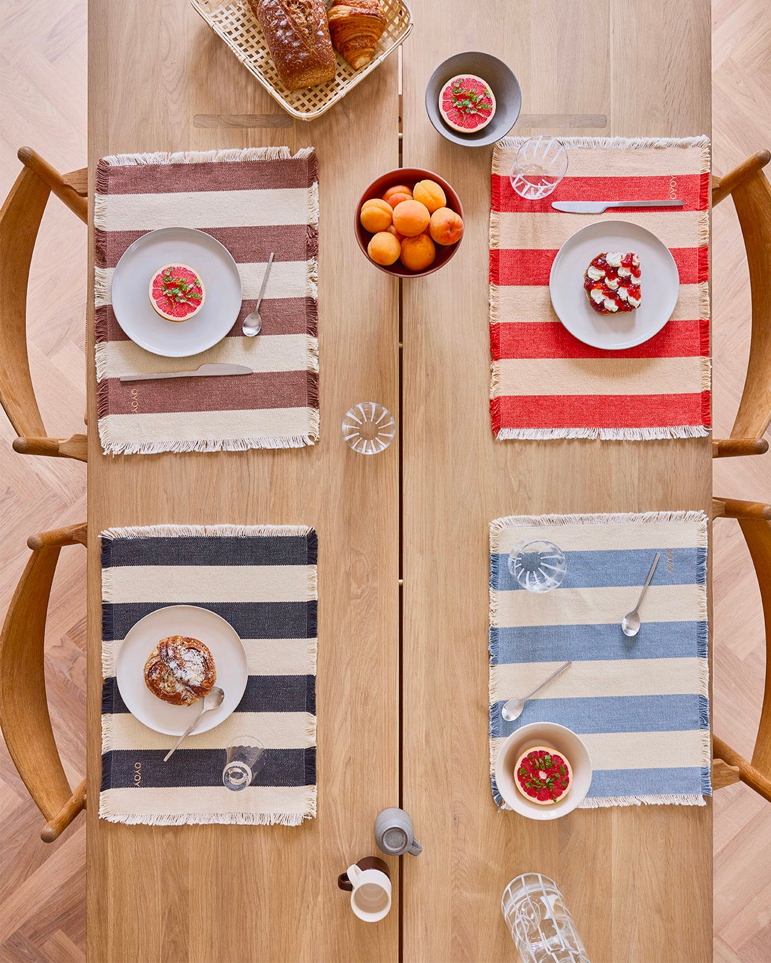Set 4 tovagliette in cotone Toppu