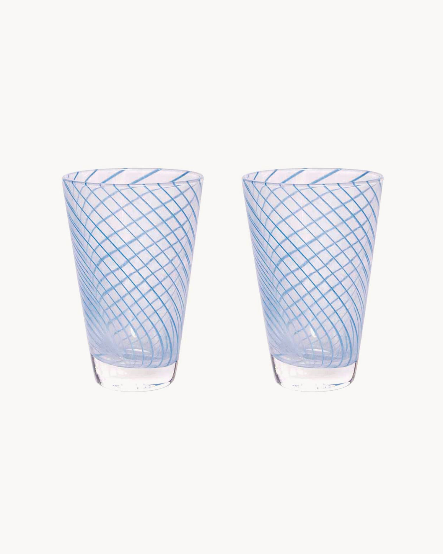 Set 2 bicchieri in vetro realizzati a mano Yuka