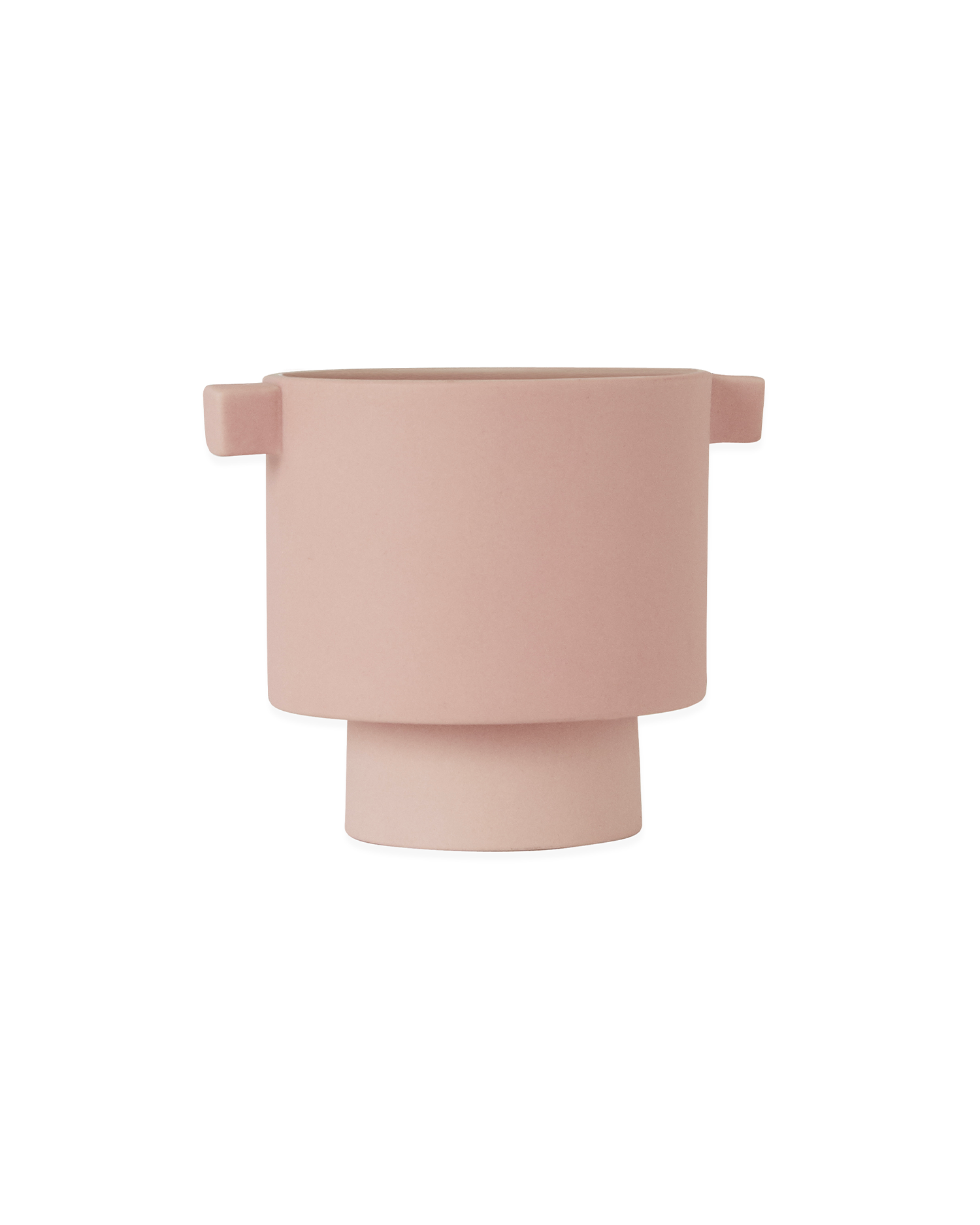 Portavaso in ceramica fatto a mano Inka Kana piccolo, rosa
