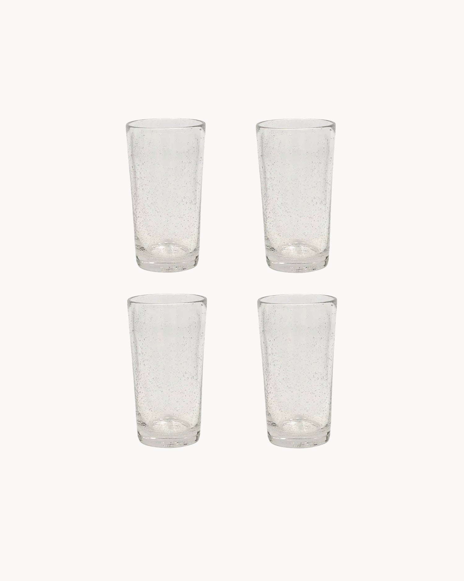 Set 4 bicchieri alti in vetro realizzati a mano Kuki