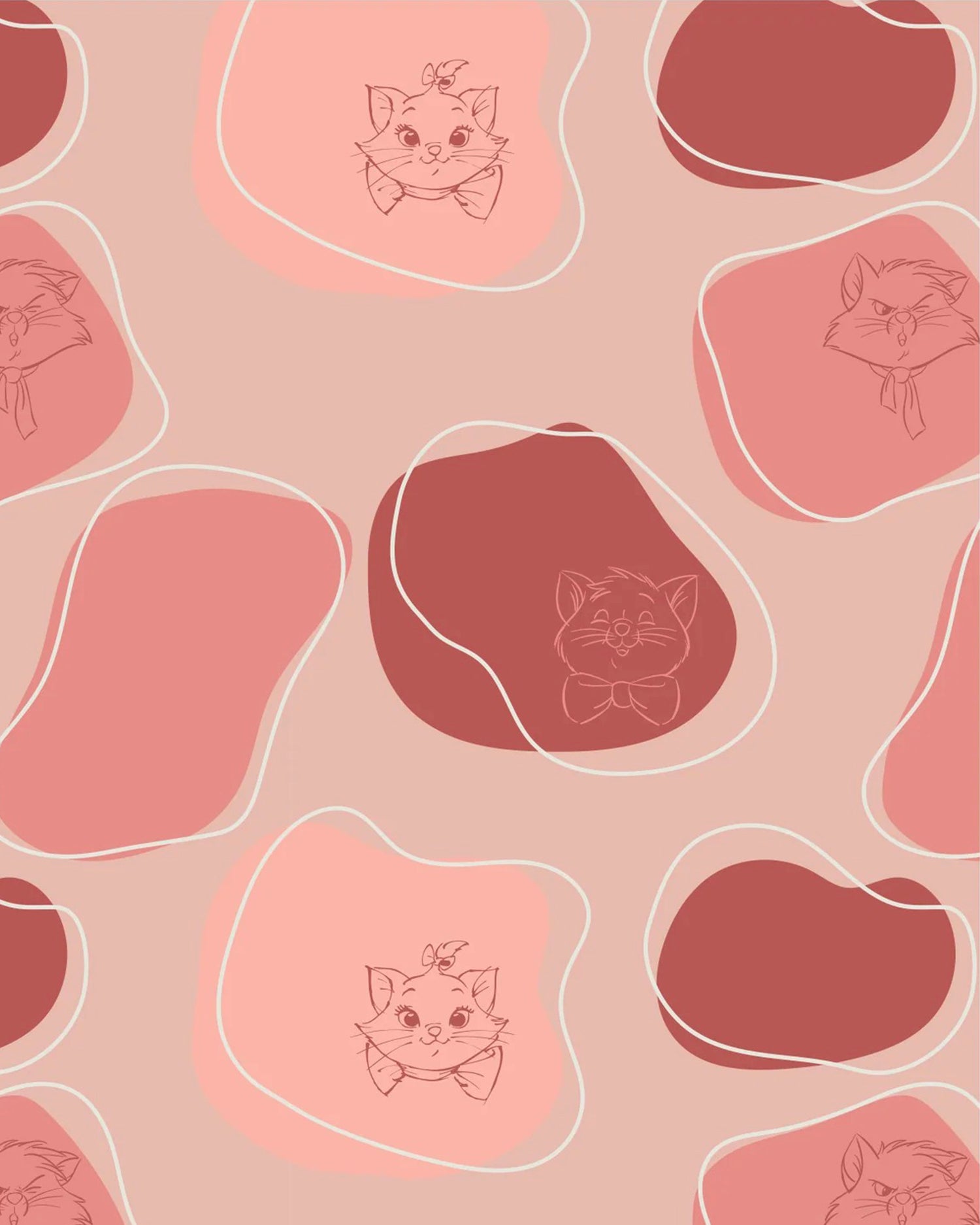 Stampa Disney - Aristocats Pink & Red