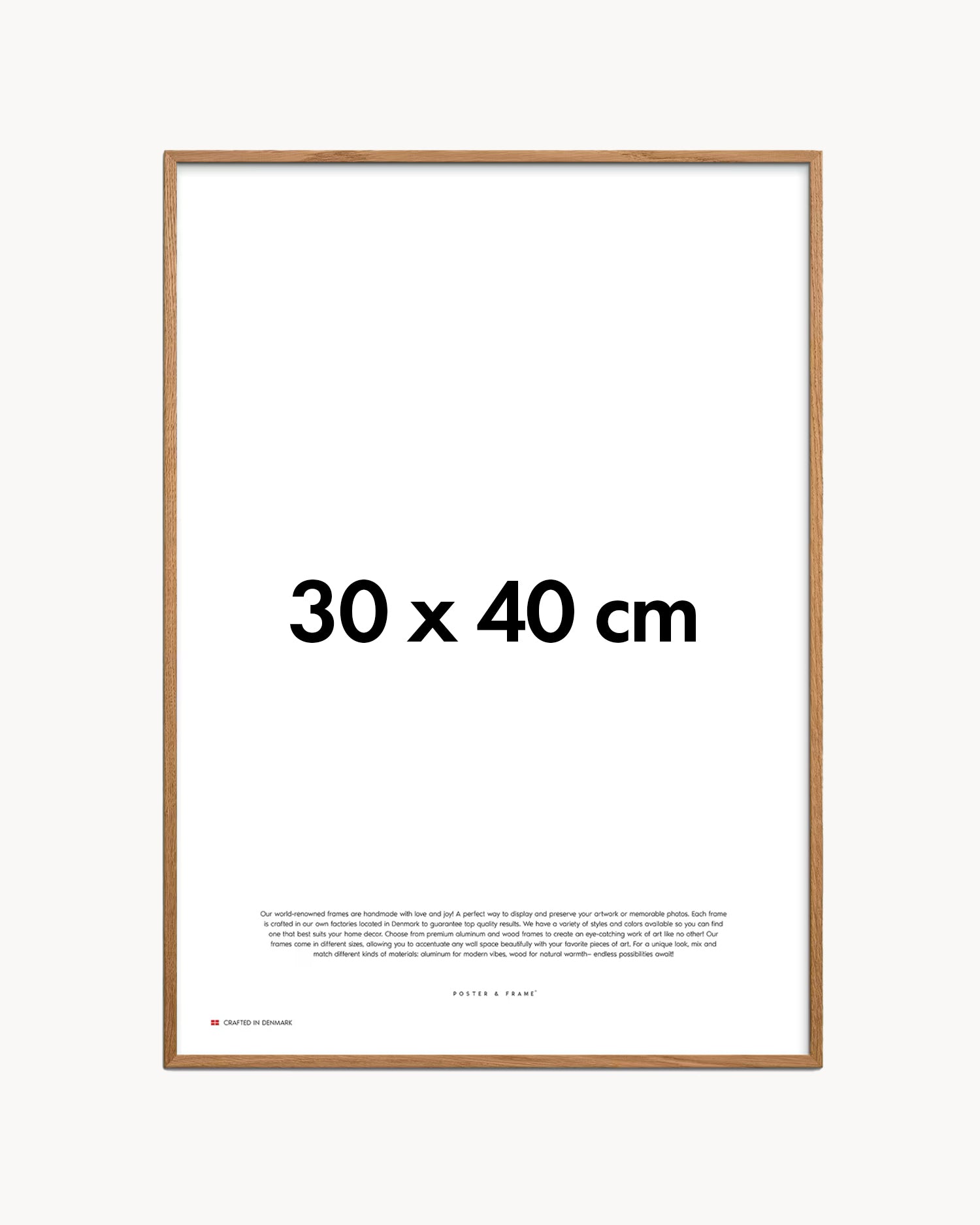 Cornice fatta a mano in rovere