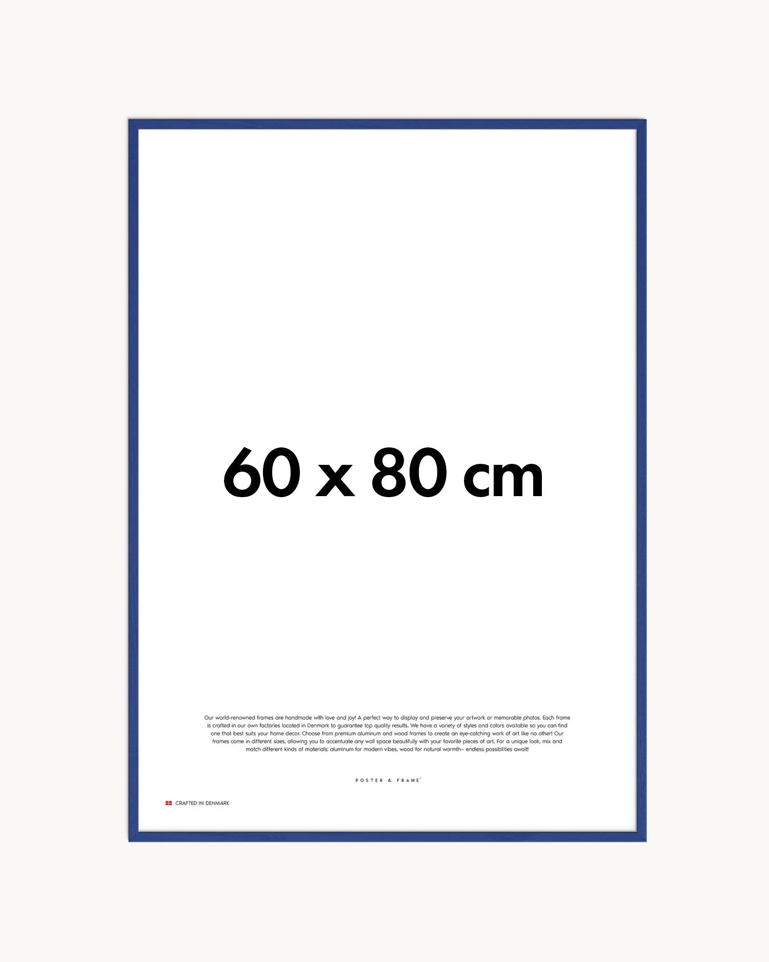 Cornice fatta a mano in legno blu