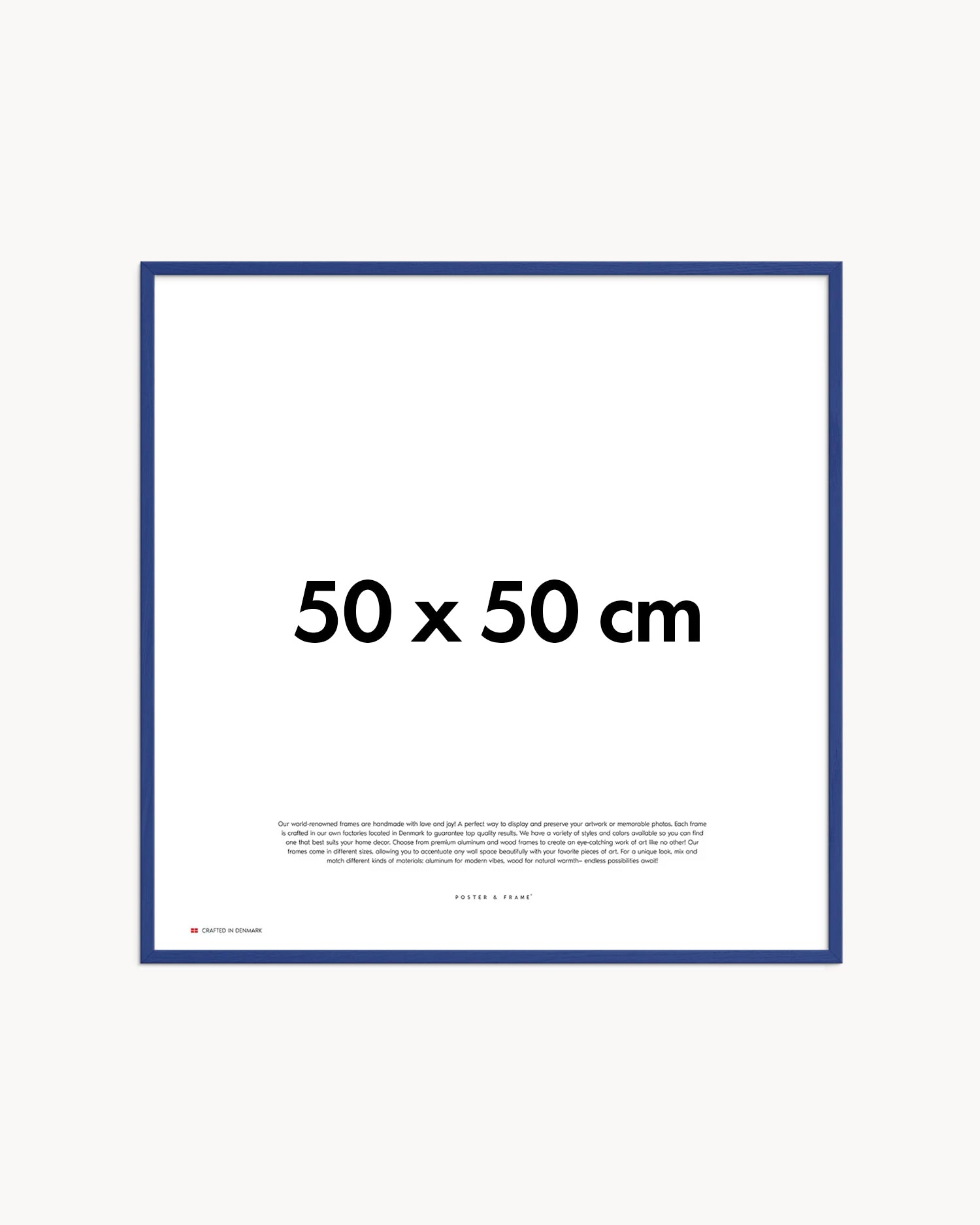 Cornice fatta a mano in legno blu