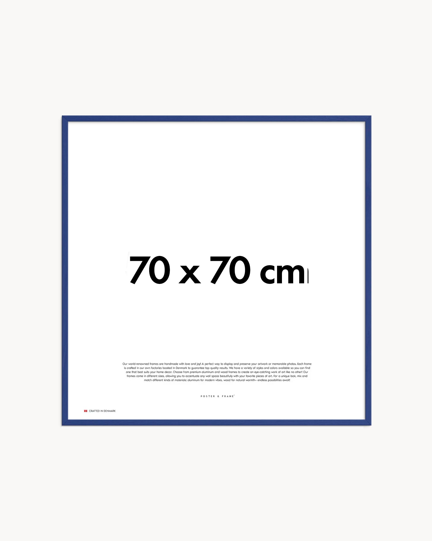 Cornice fatta a mano in legno blu