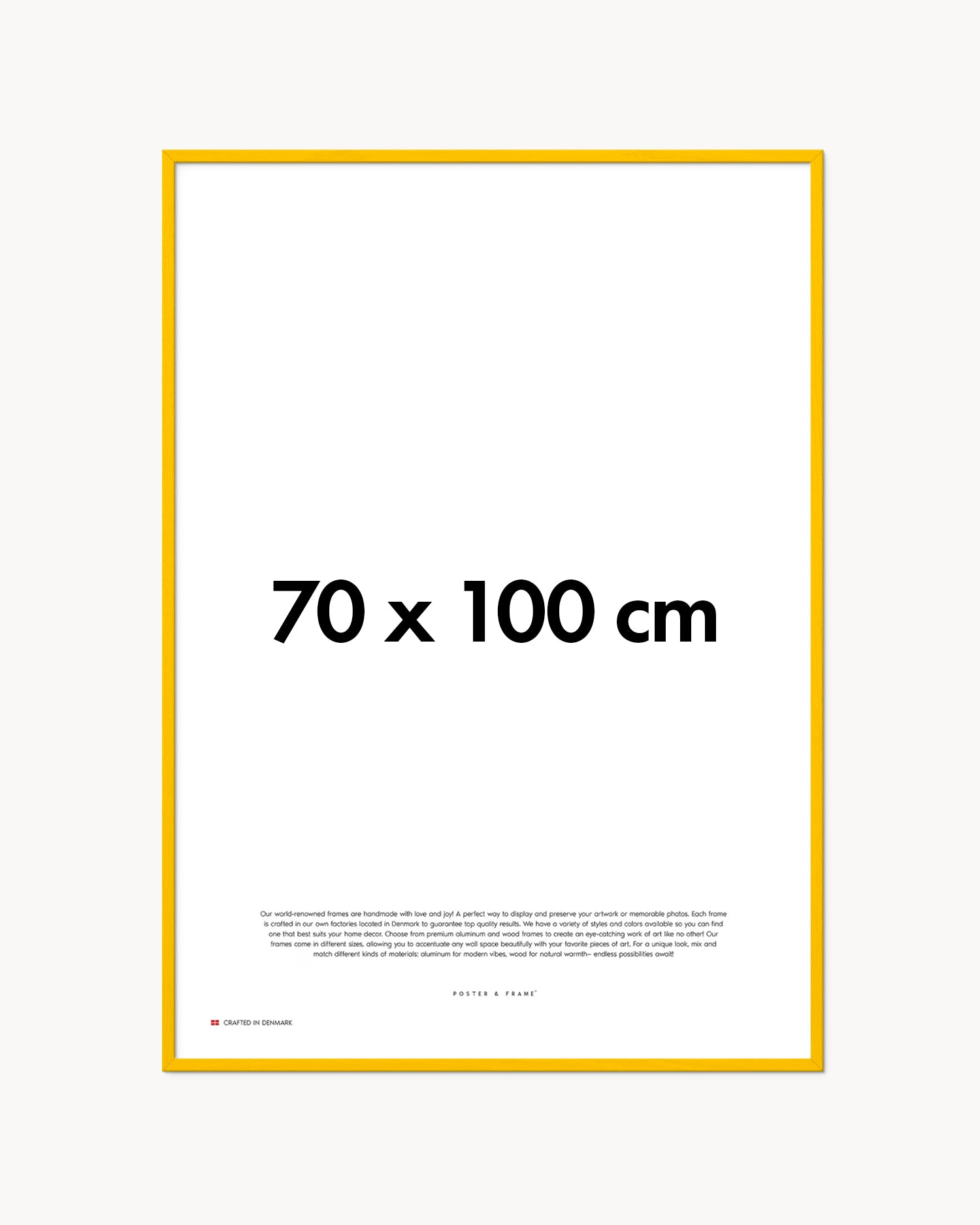 Cornice fatta a mano in legno giallo