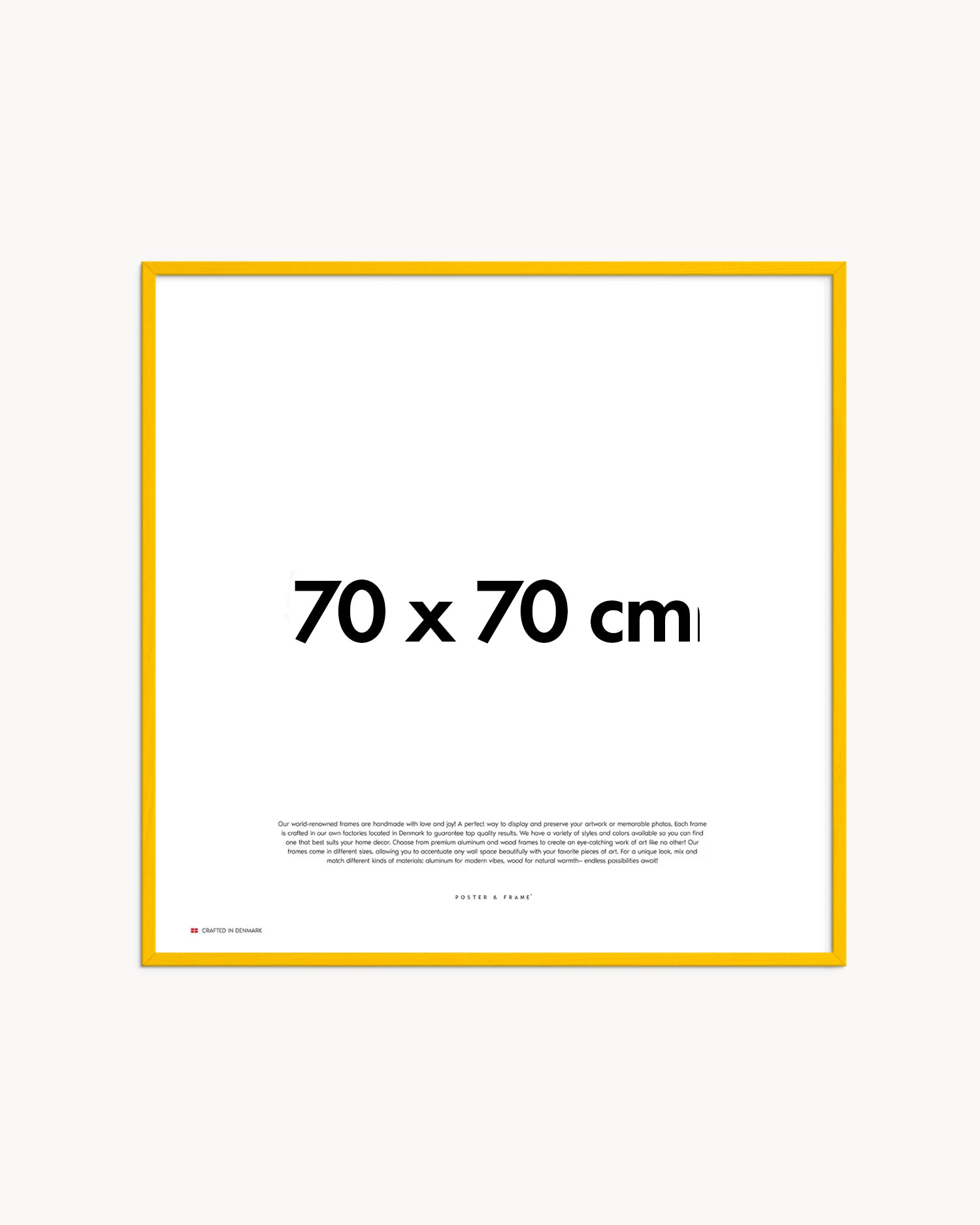 Cornice fatta a mano in legno giallo