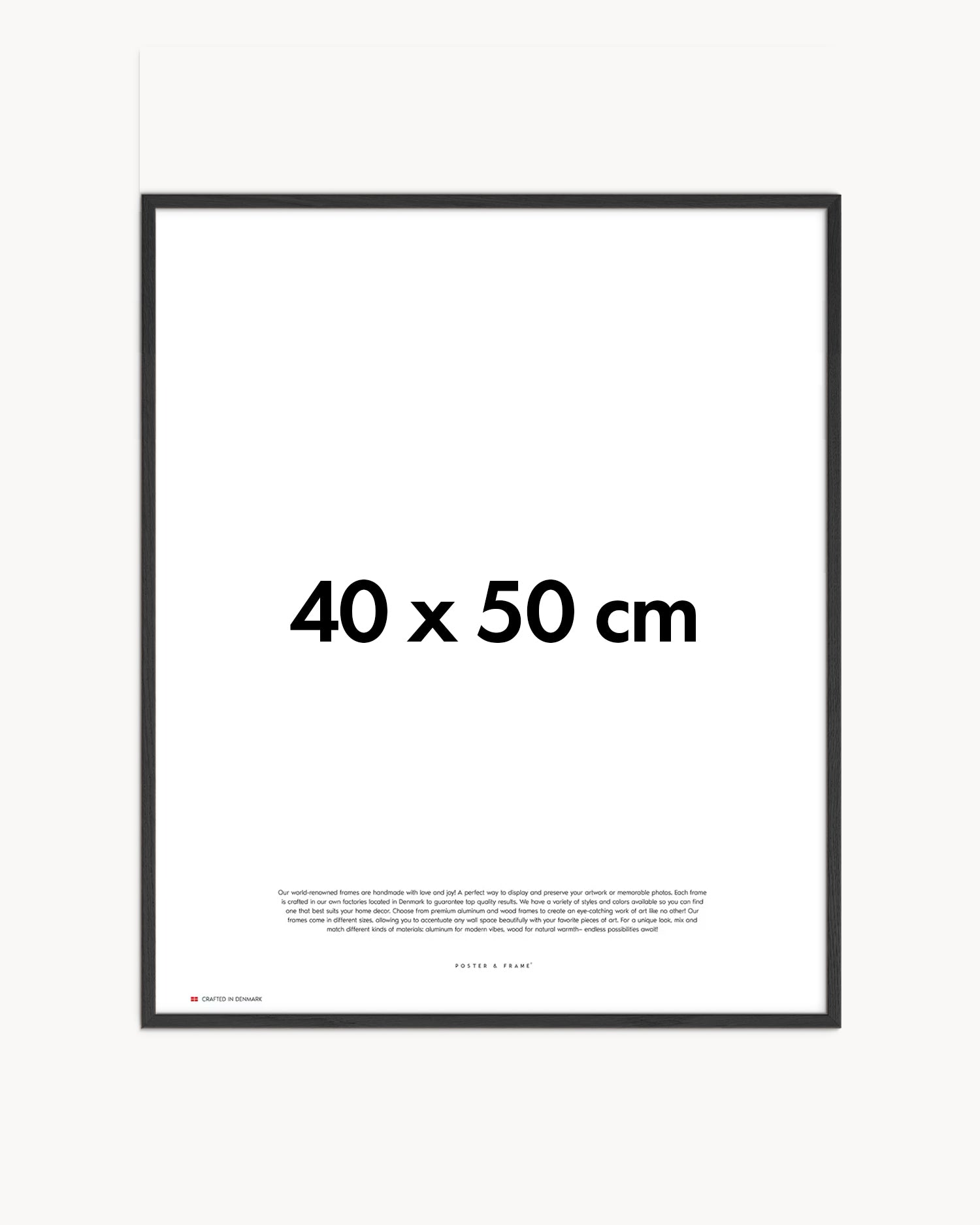 Cornice fatta a mano in legno nero