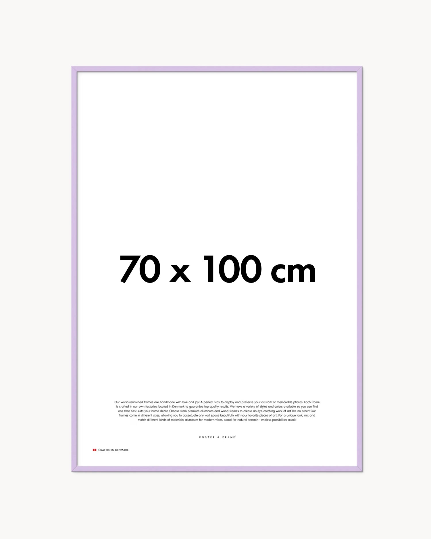 Cornice fatta a mano in legno lilla