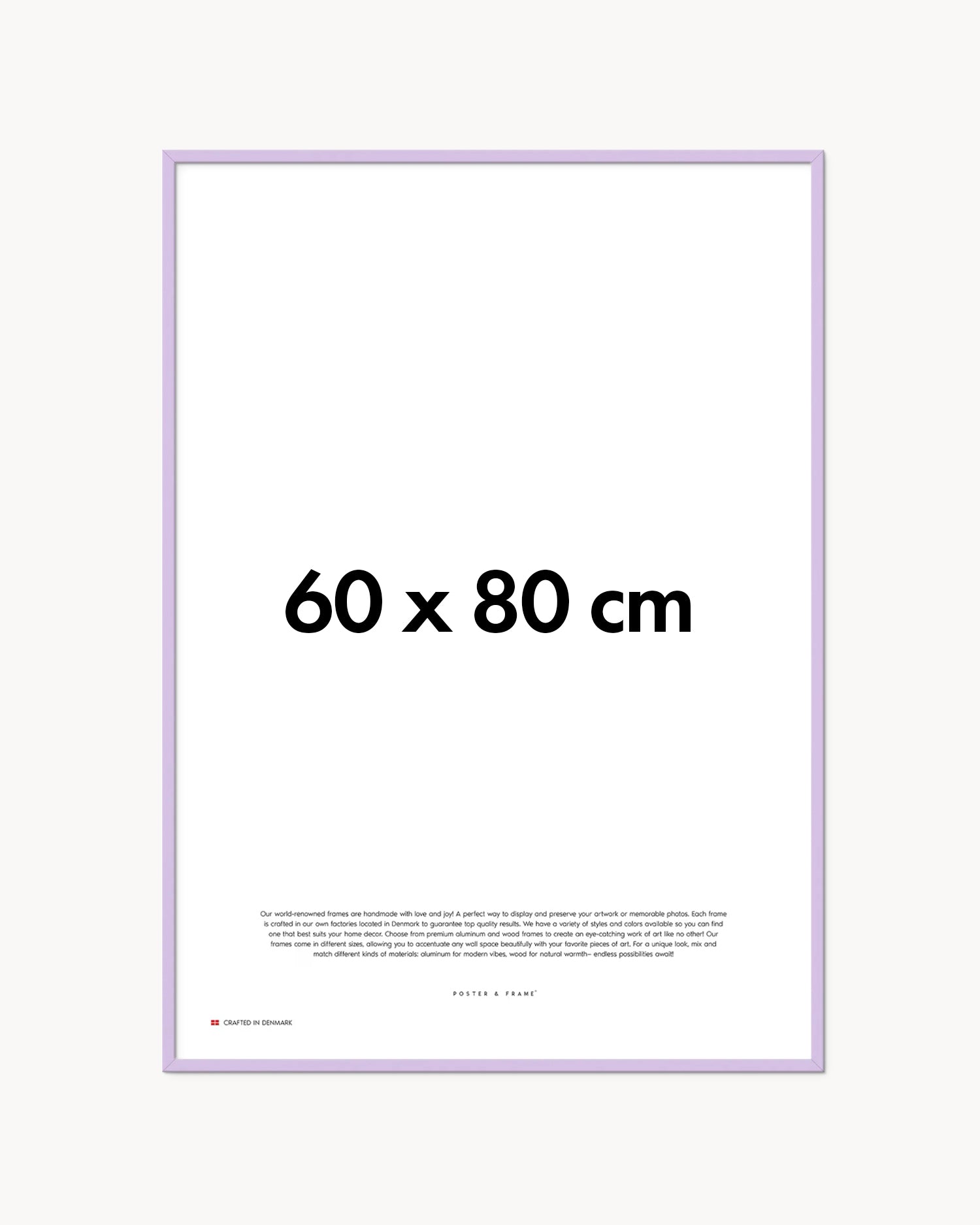 Cornice fatta a mano in legno lilla