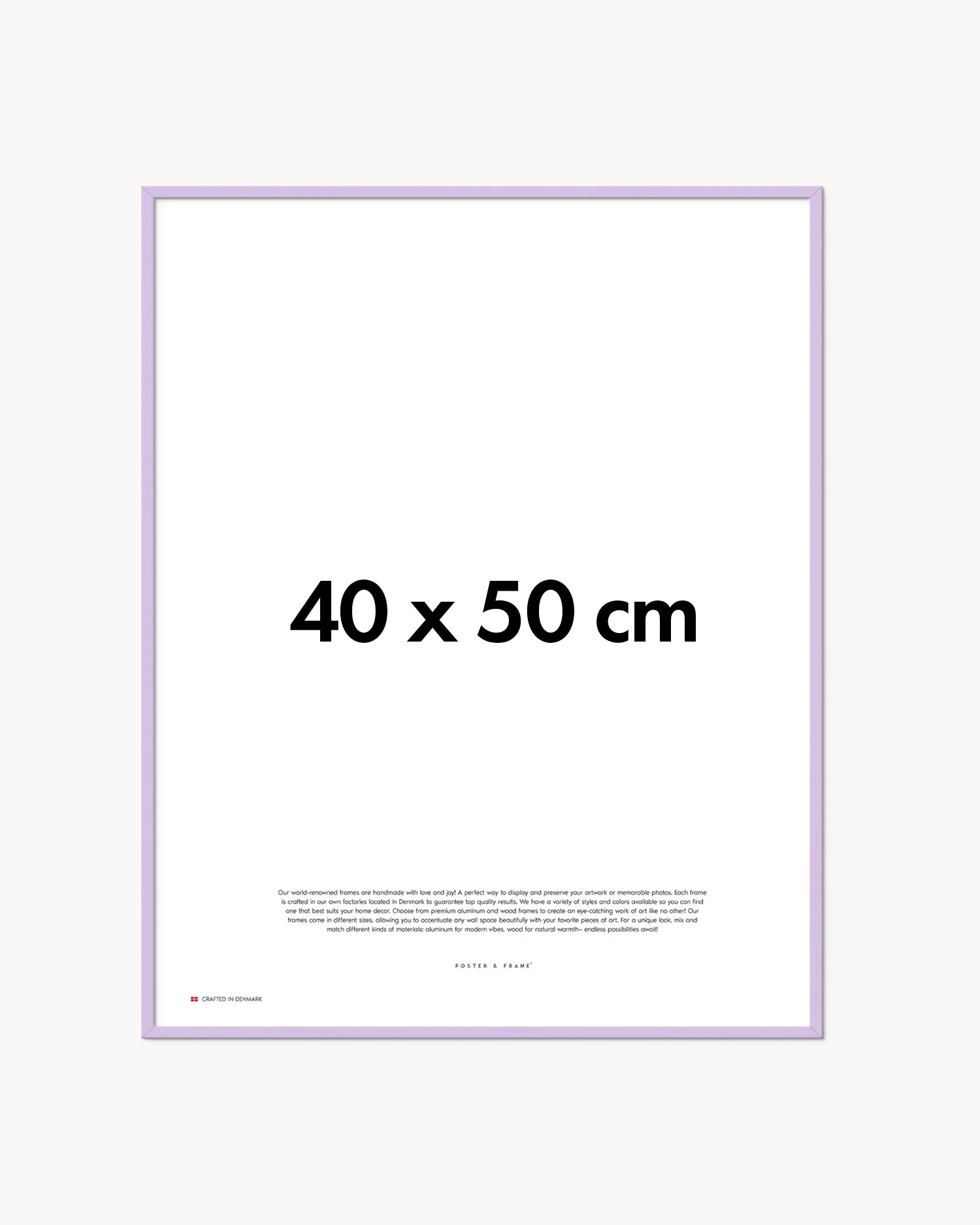 Cornice fatta a mano in legno lilla