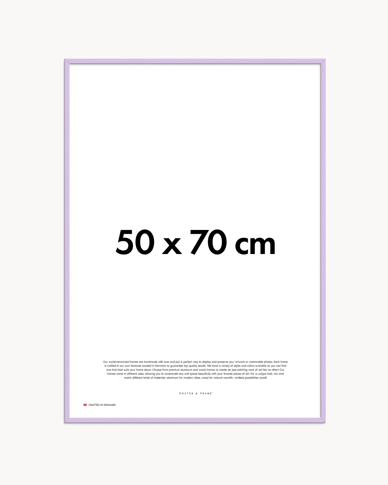 Cornice fatta a mano in legno lilla