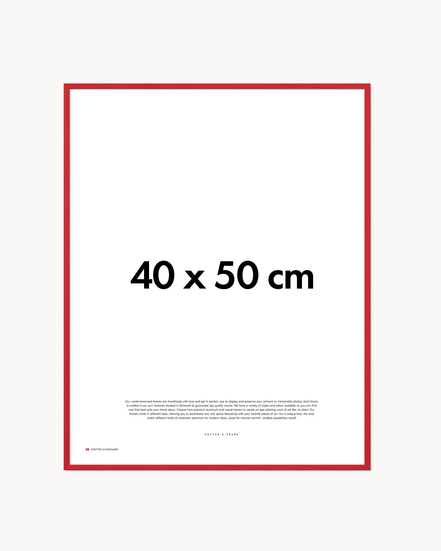 Cornice fatta a mano in legno rosso