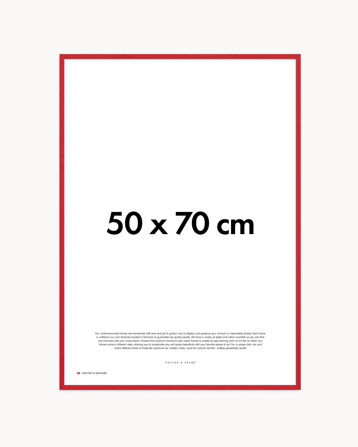 Cornice fatta a mano in legno rosso