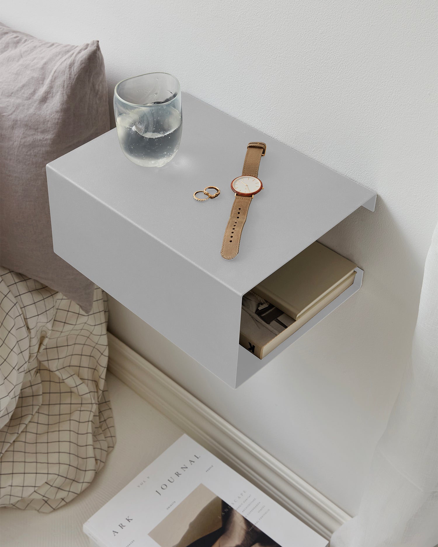 Mensola da parete in acciaio BoxShelf