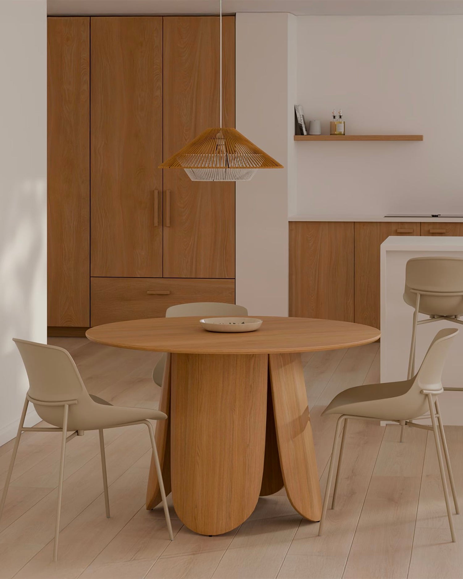 Tavolo da pranzo rotondo in legno Fátima