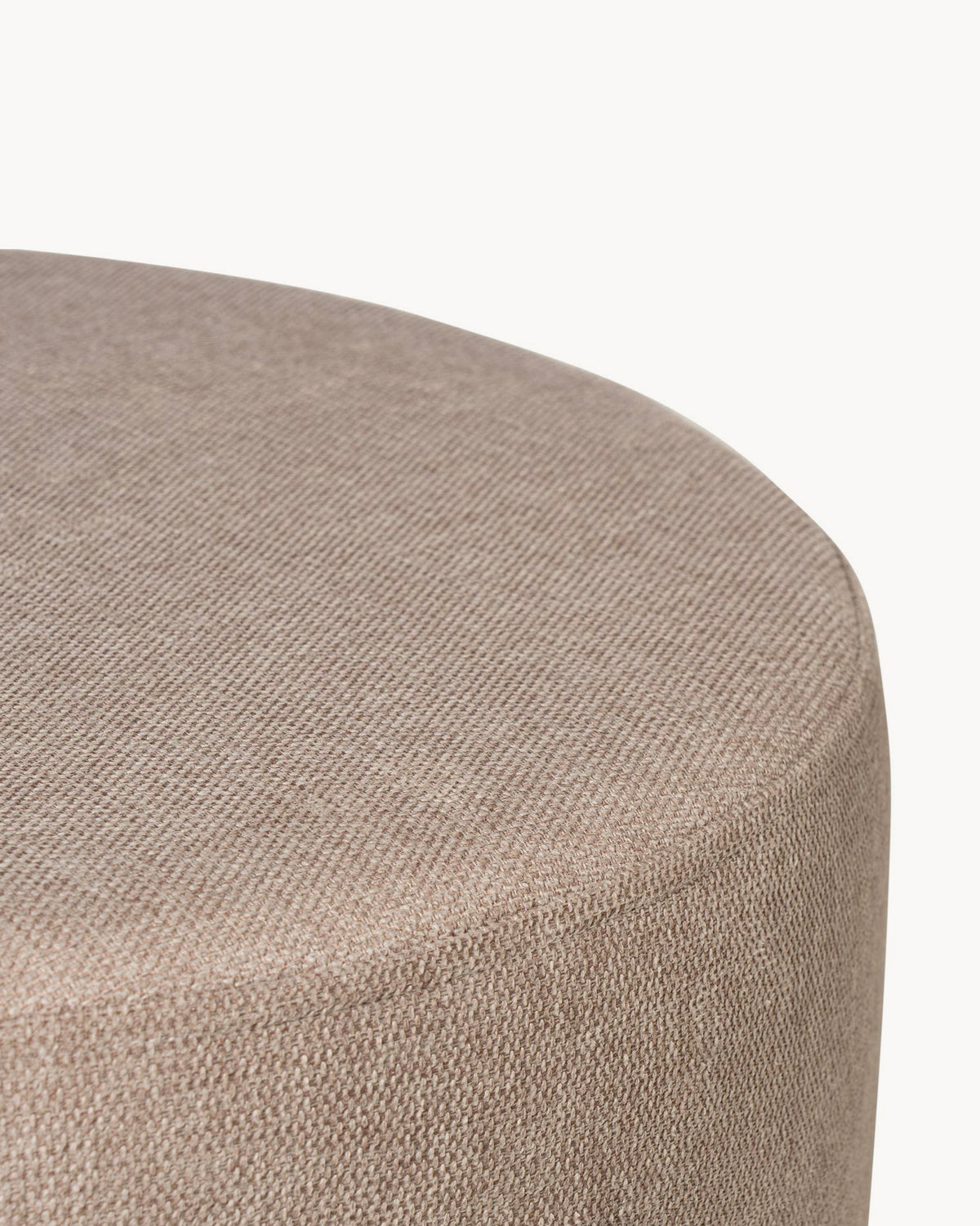 Pouf imbottito con gambe in metallo Camilo - Tessuto