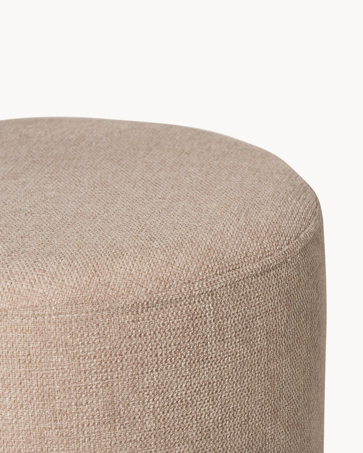 Pouf imbottito con gambe in metallo Herman - Tessuto