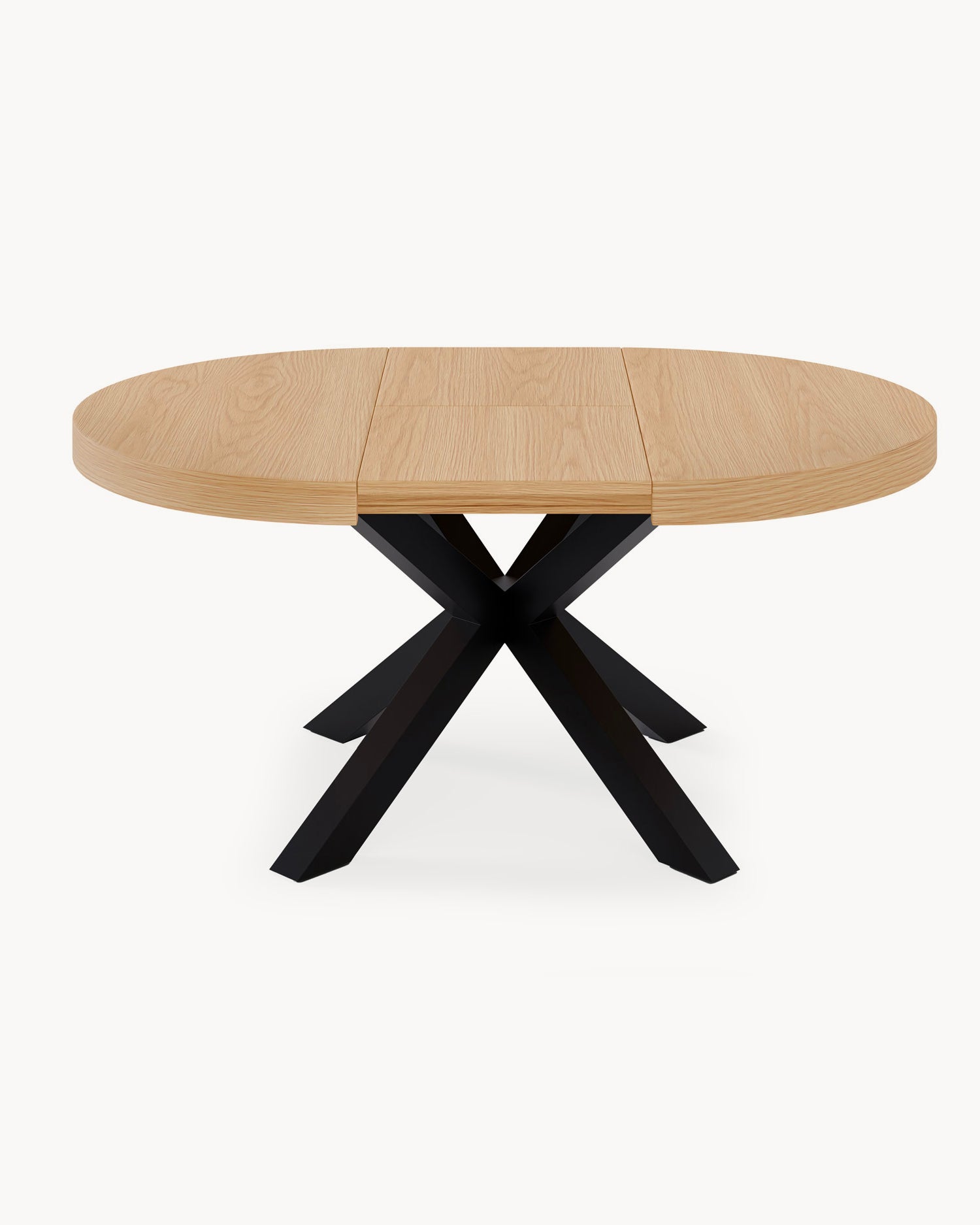 Tavolo da pranzo rotondo allungabile con piano in legno Mildred - Legno/Metallo