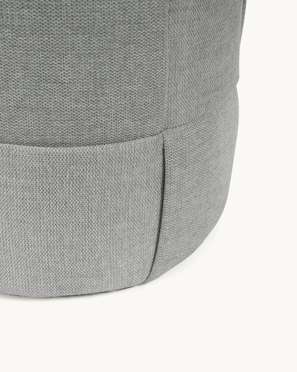 Pouf rotondo imbottito Elias - Tessuto