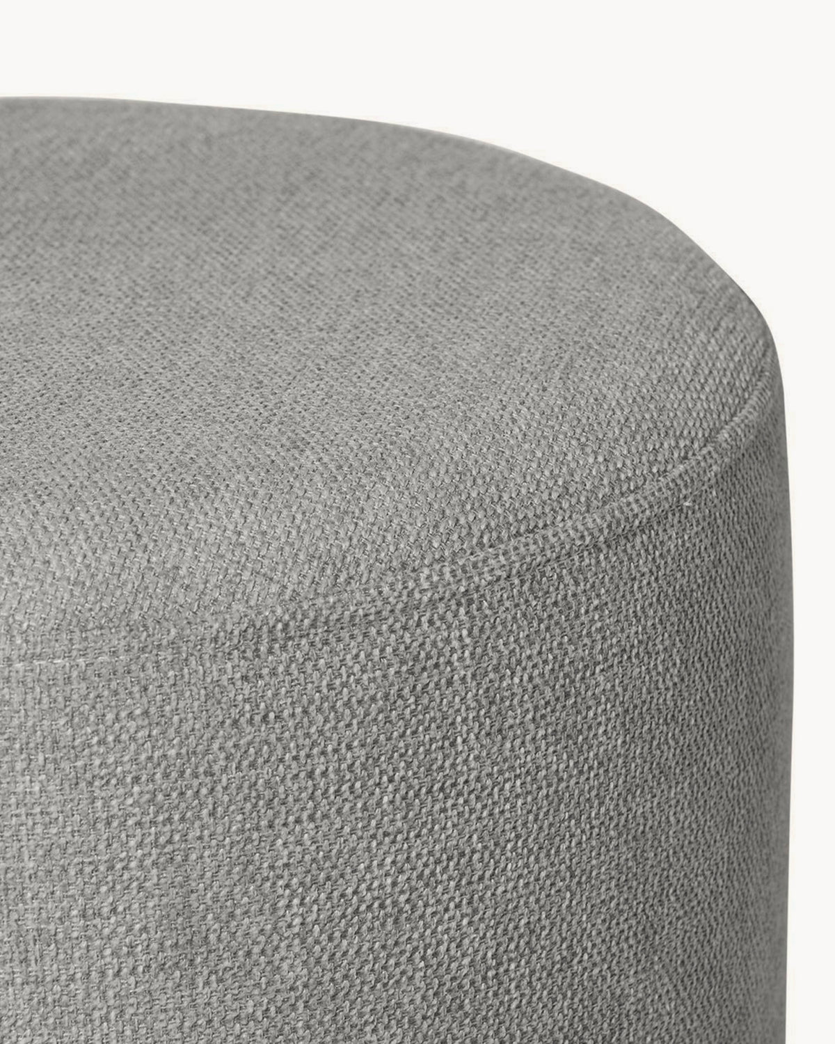 Pouf imbottito con gambe in metallo Herman - Tessuto