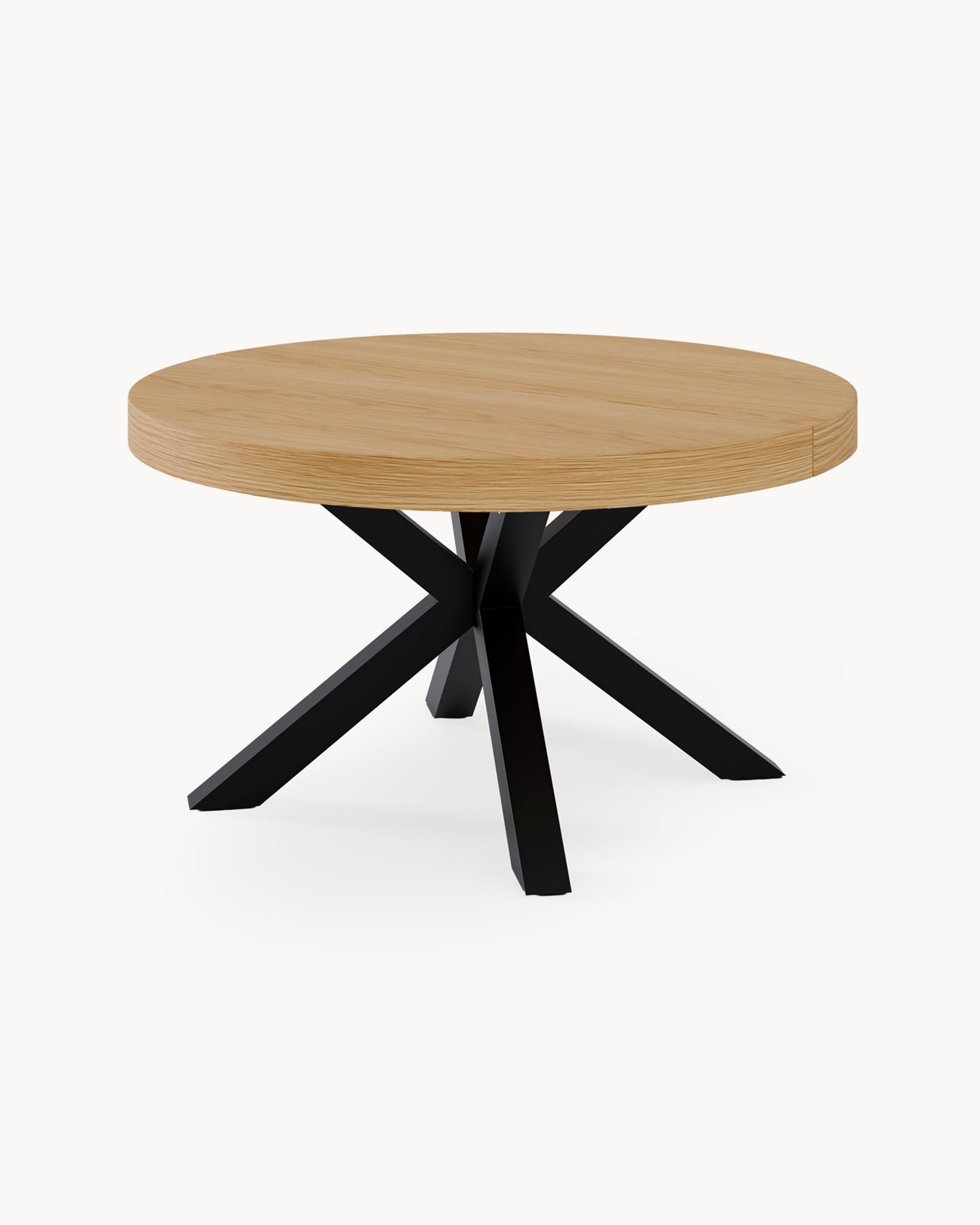 Tavolo da pranzo rotondo allungabile con piano in legno Mildred