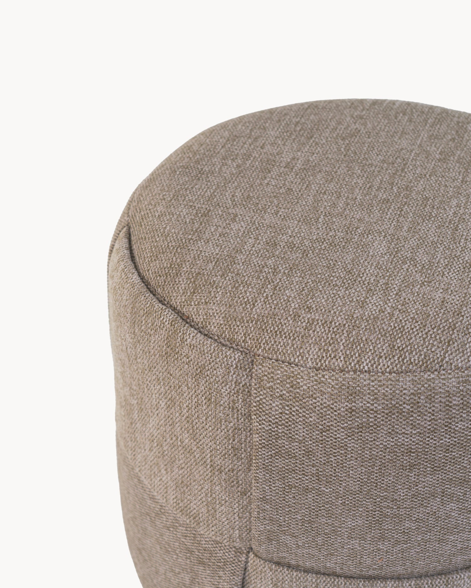 Pouf rotondo imbottito Elias - Tessuto