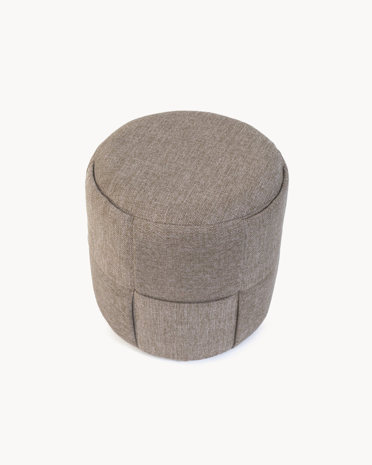 Pouf rotondo imbottito Elias - Tessuto